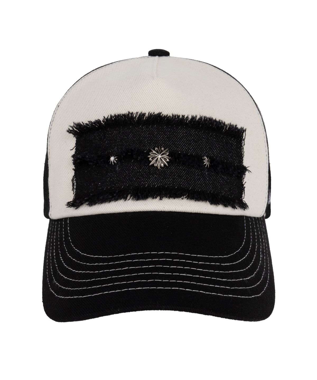 알에스에스씨(RSSC) DENIM PATCHED RIVET BALL CAP - BLACK/IVORY