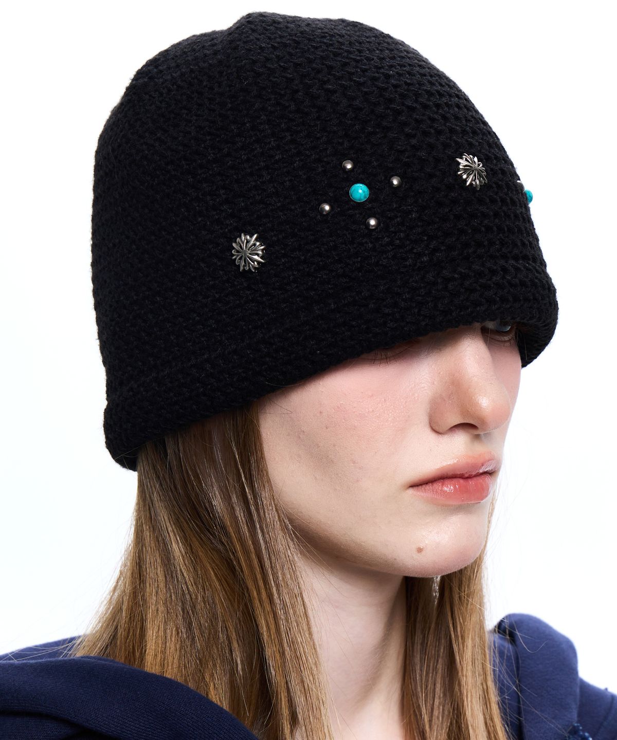 알에스에스씨(RSSC) SUNBURST RIVET KNIT BEANIE - TURQUOISE