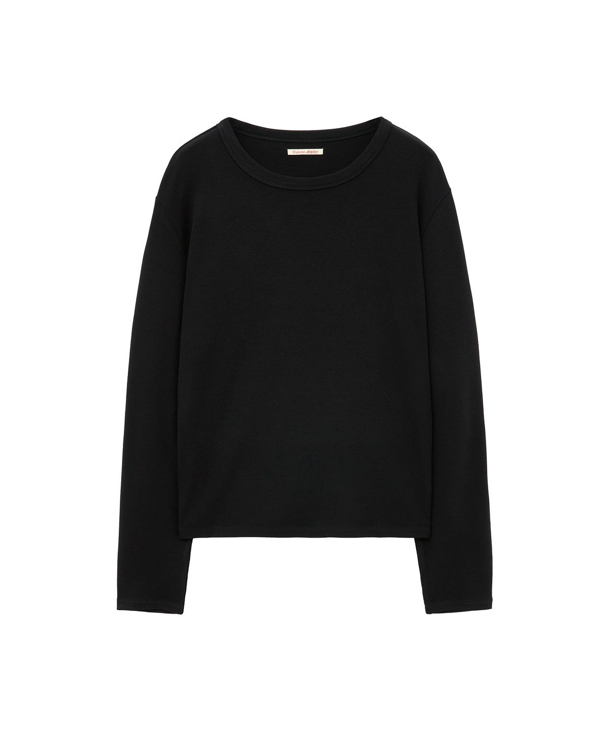 반원 아틀리에(VANONE ATELIER) A3552 에센셜 보트넥 티셔츠_Black