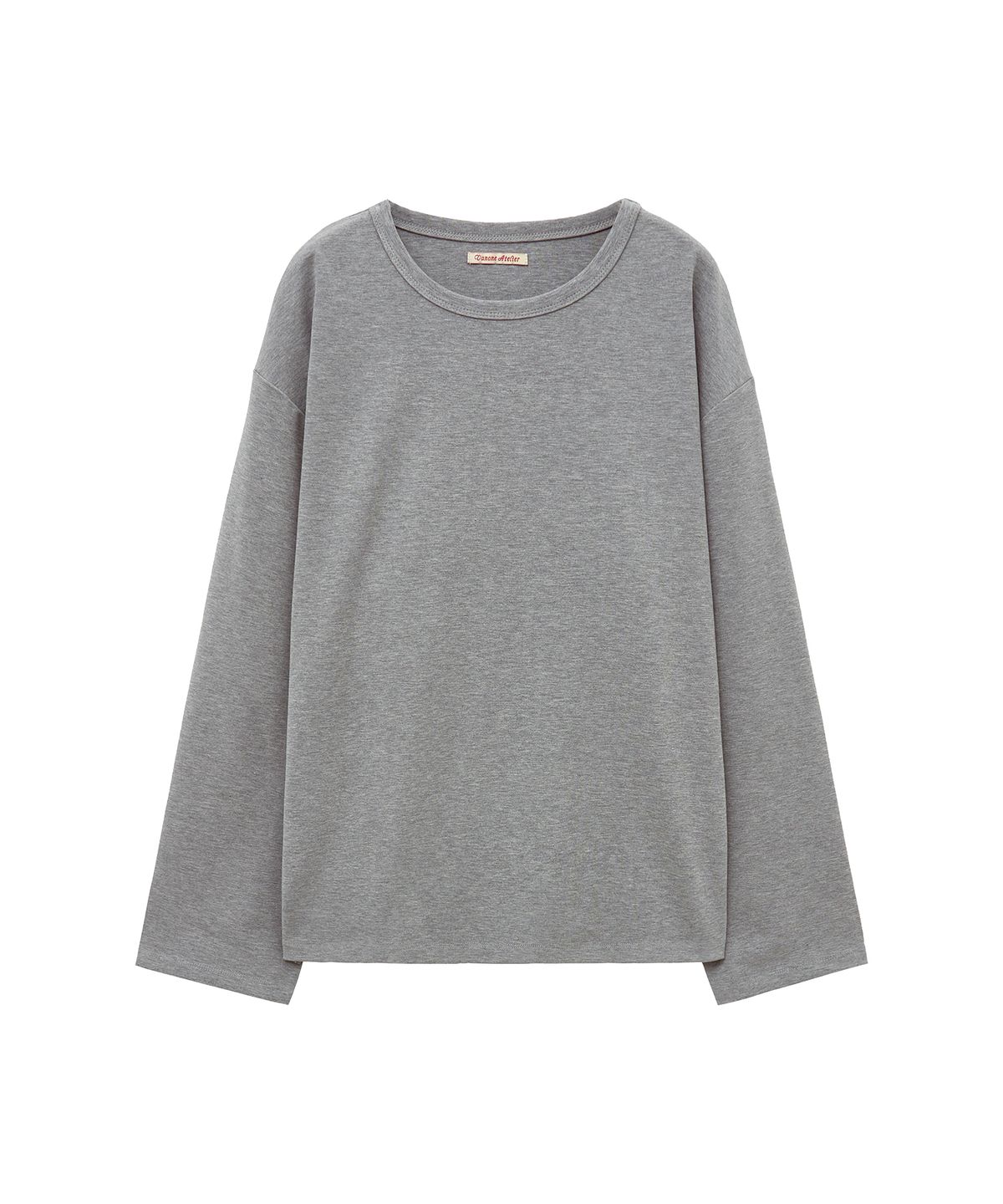 반원 아틀리에(VANONE ATELIER) A3553 에센셜 롱 슬리브_Melange gray