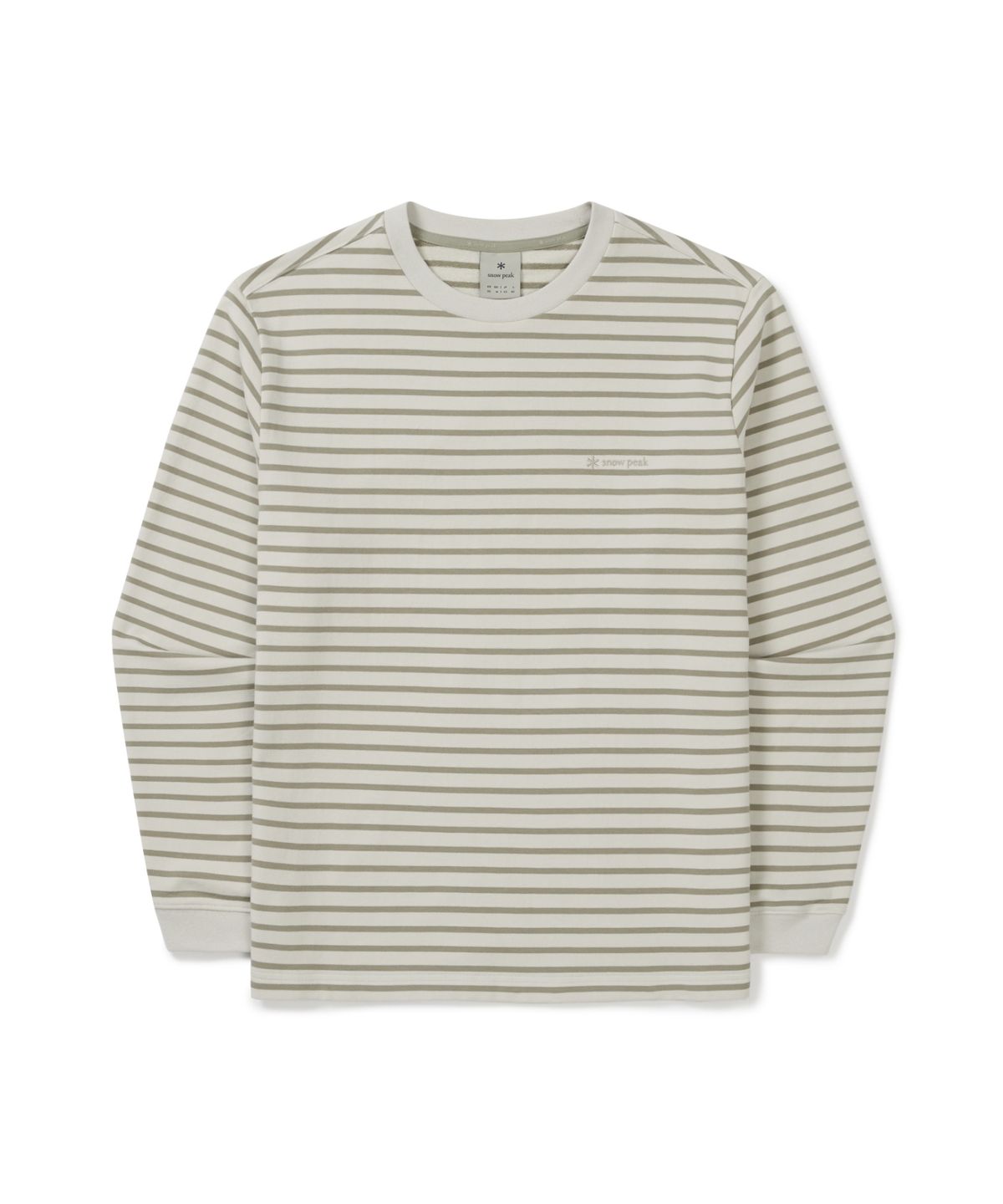 스노우피크 어패럴(SNOWPEAK APPAREL) 스트라이프 긴팔 티셔츠 (S25FMFTL12) Olive