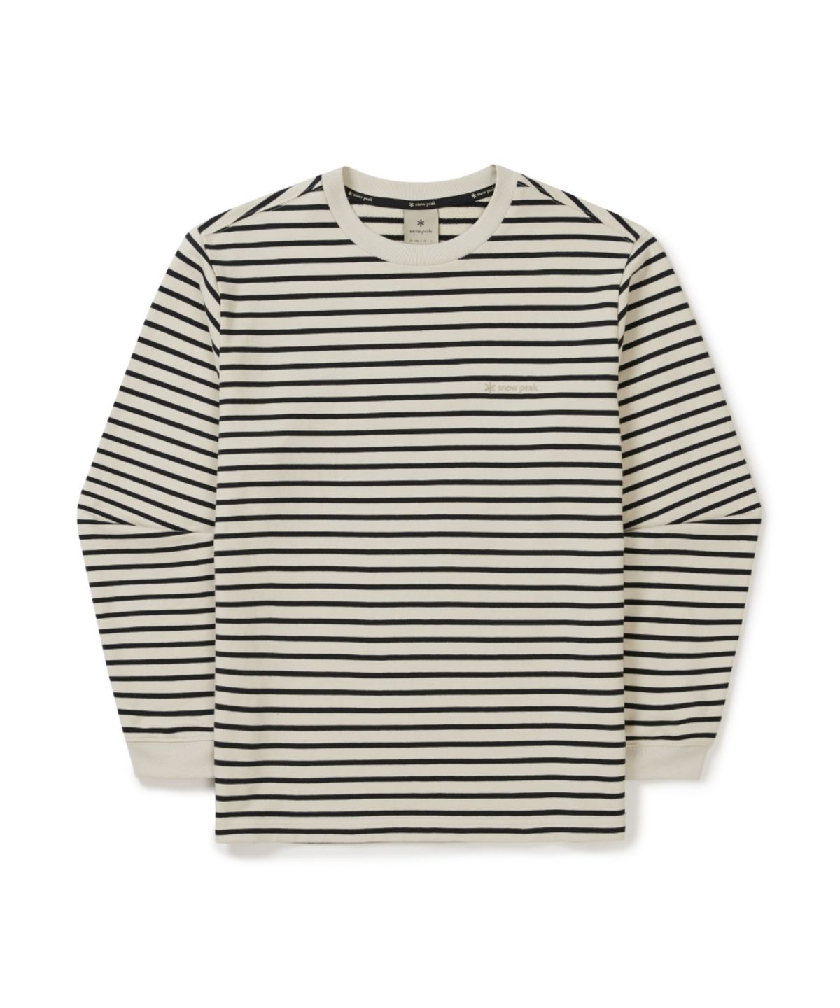 스노우피크 어패럴(SNOWPEAK APPAREL) 스트라이프 긴팔 티셔츠 (S25FMFTL12) Dark Charcoal