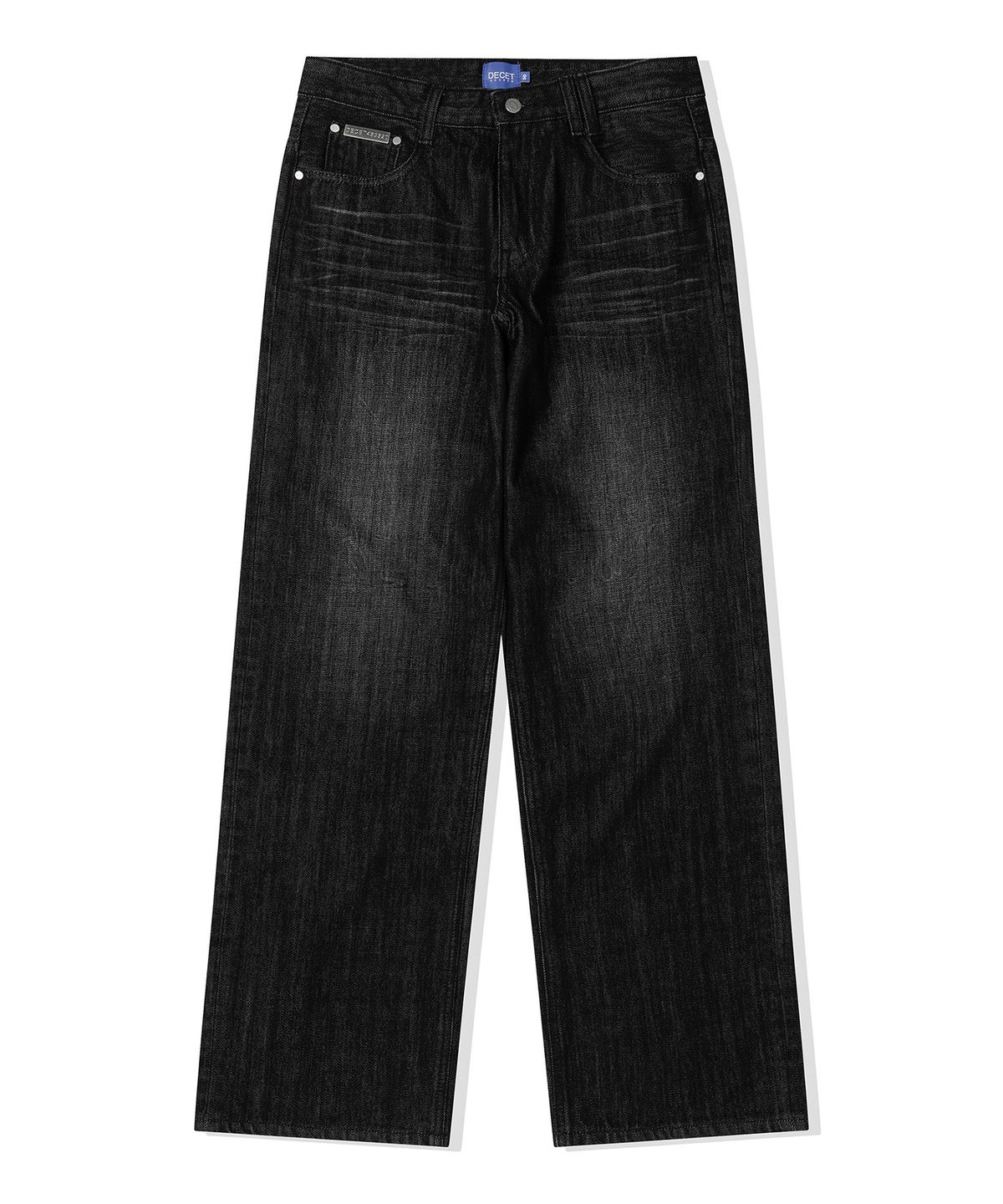 데케트(DECET) [KAIHARA JAPAN DENIM]Mid Rise Wide Jeans DCPT063Black