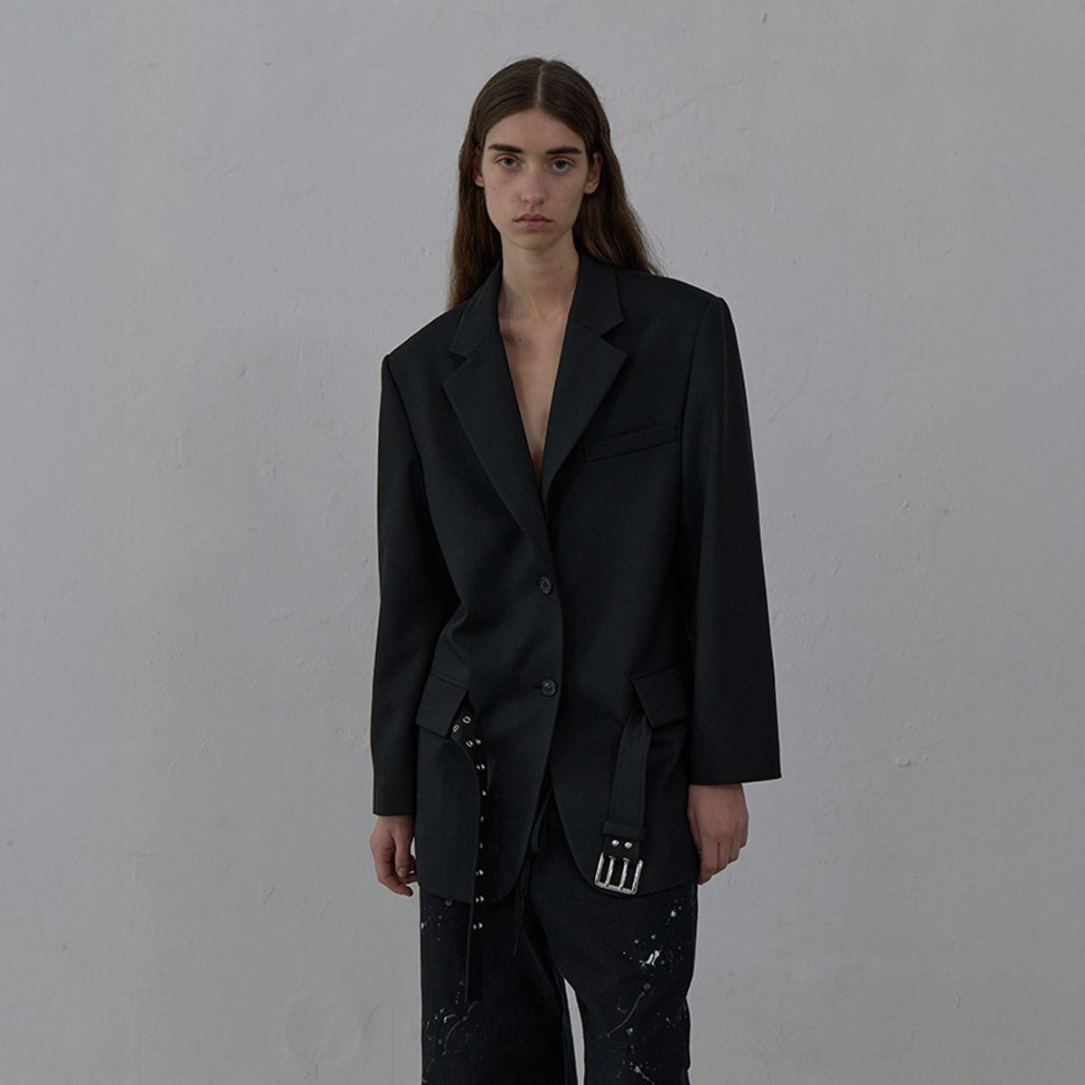 엘씨디씨티엠(LCDC™) OVERSIZED TAILORED JACKET (BLACK)