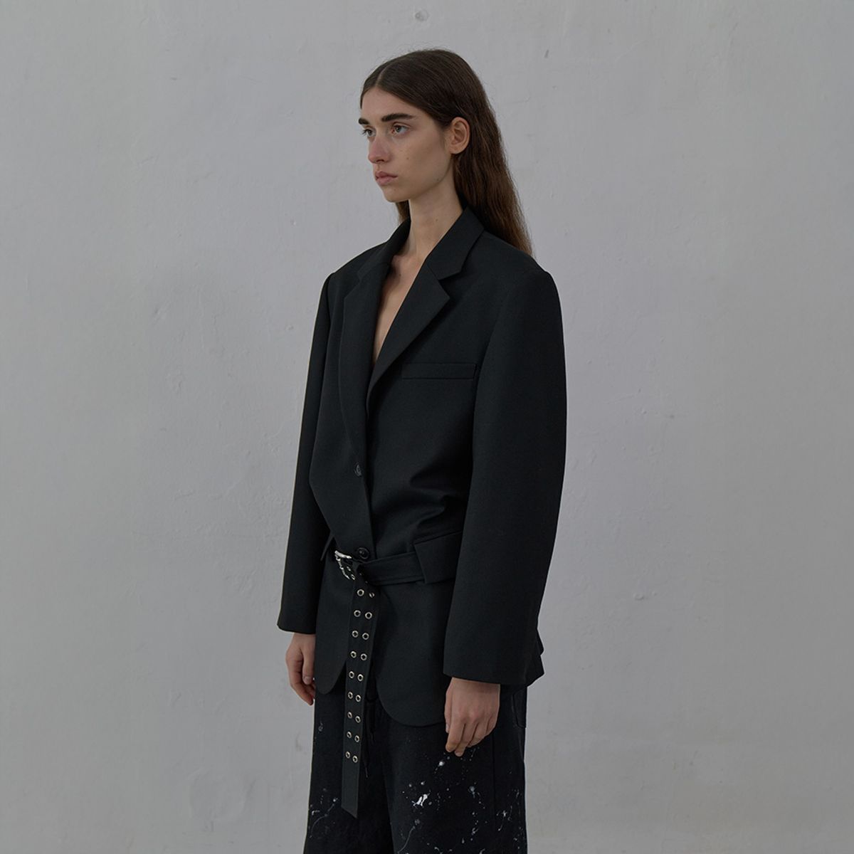 엘씨디씨티엠(LCDC™) OVERSIZED TAILORED JACKET (BLACK)