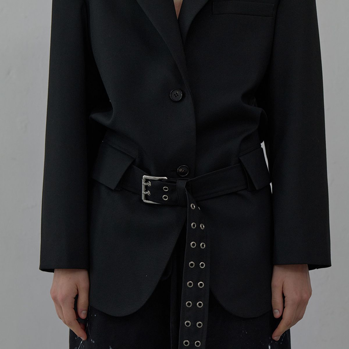 엘씨디씨티엠(LCDC™) OVERSIZED TAILORED JACKET (BLACK)