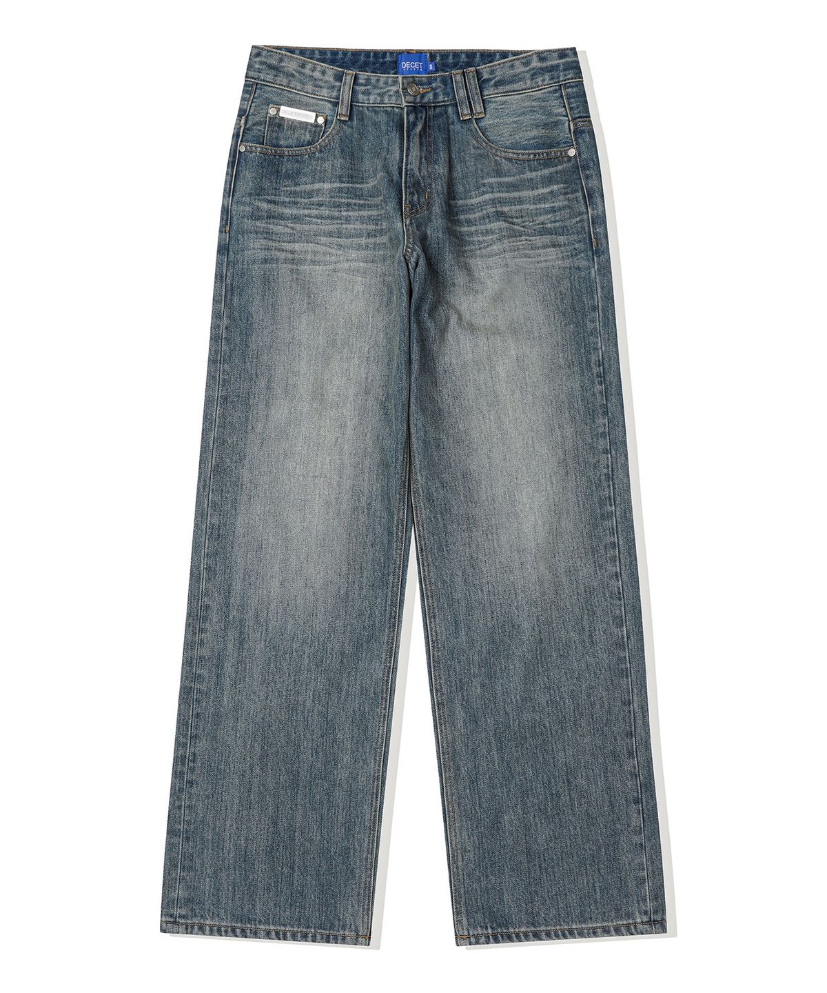 데케트(DECET) [KAIHARA JAPAN DENIM]Mid Rise Wide Jeans DCPT063Blue
