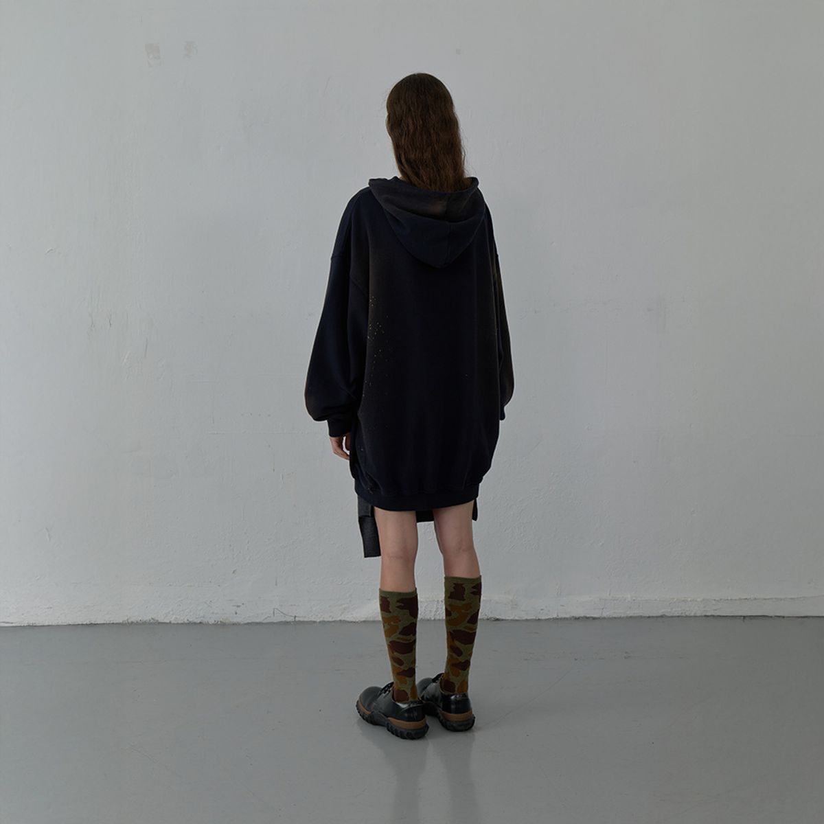 엘씨디씨티엠(LCDC™) WASHED LONG ZIP-UP HOODIE (NAVY)