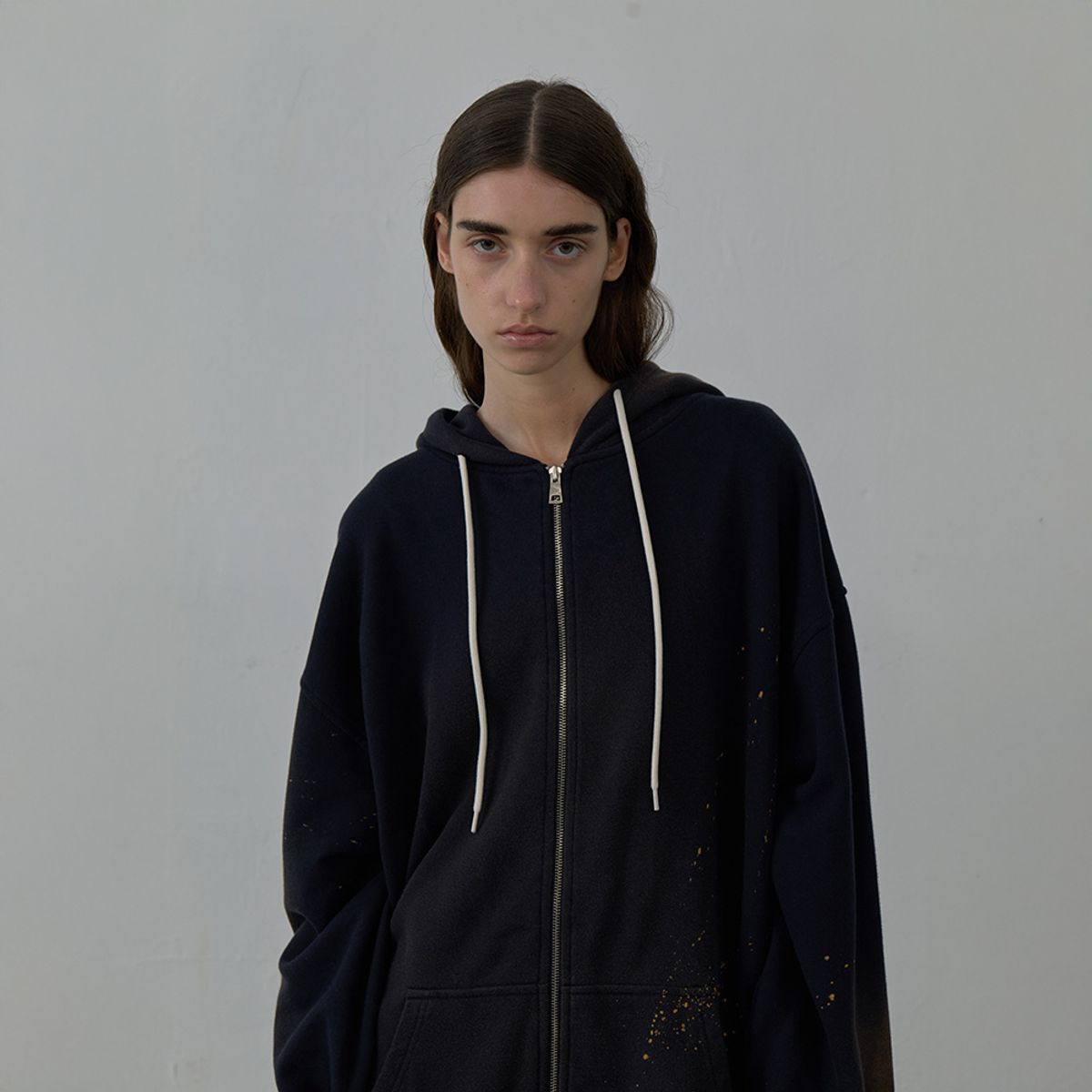 엘씨디씨티엠(LCDC™) WASHED LONG ZIP-UP HOODIE (NAVY)