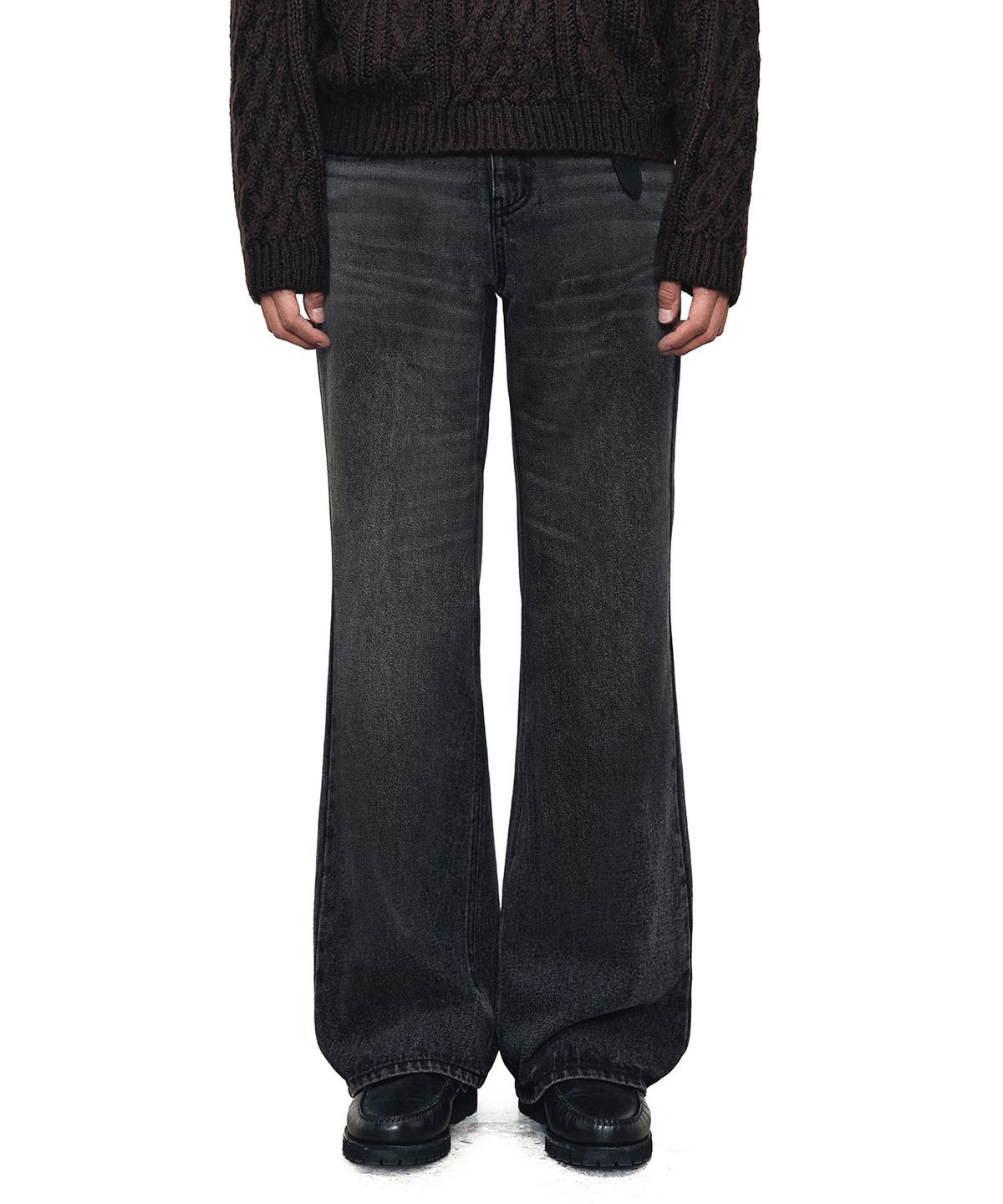데케트(DECET) Loose Flared Jeans DCPT066Black