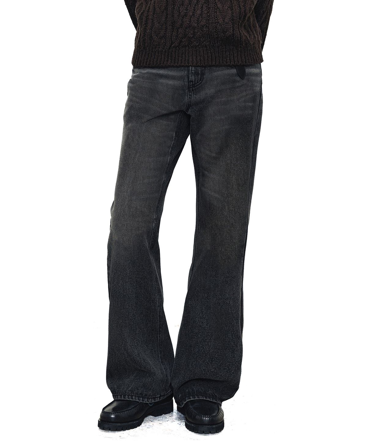 데케트(DECET) Loose Flared Jeans DCPT066Black