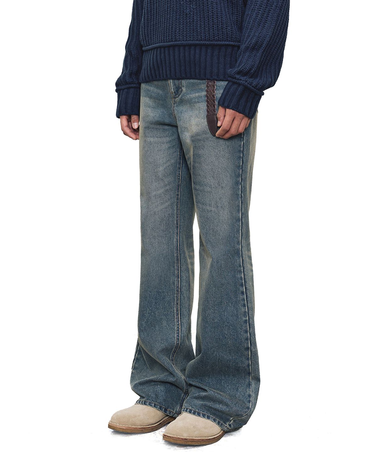데케트(DECET) Loose Flared Jeans DCPT066Blue