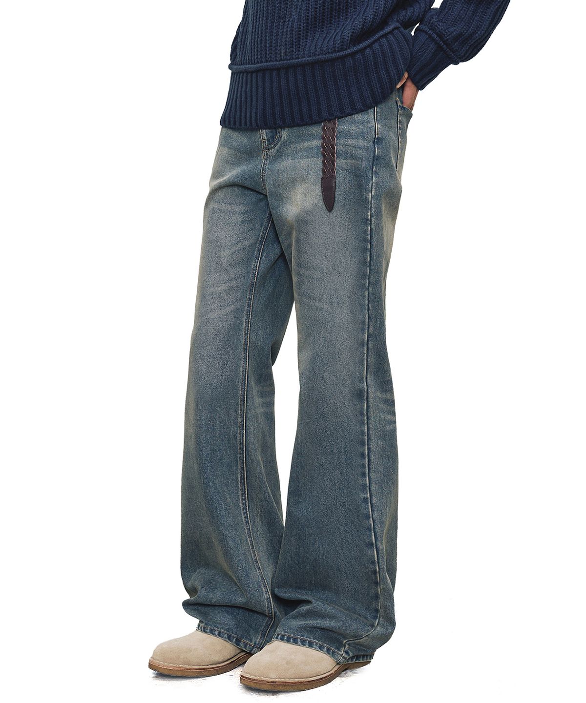 데케트(DECET) Loose Flared Jeans DCPT066Blue