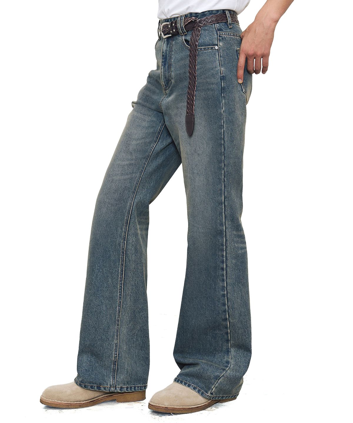 데케트(DECET) Loose Flared Jeans DCPT066Blue
