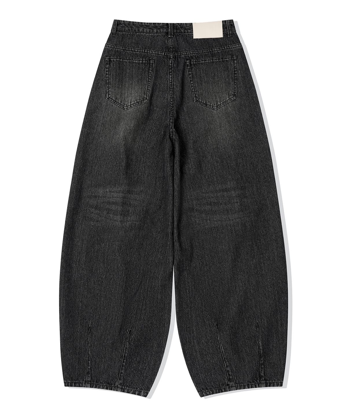 데케트(DECET) [골지데님]Balloon Wide Rib Jeans DCPT067Black