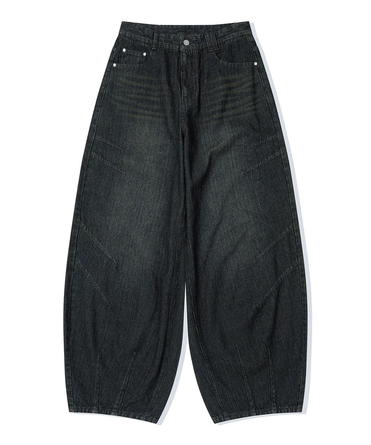데케트(DECET) [골지데님]Balloon Wide Rib Jeans DCPT067DBlue