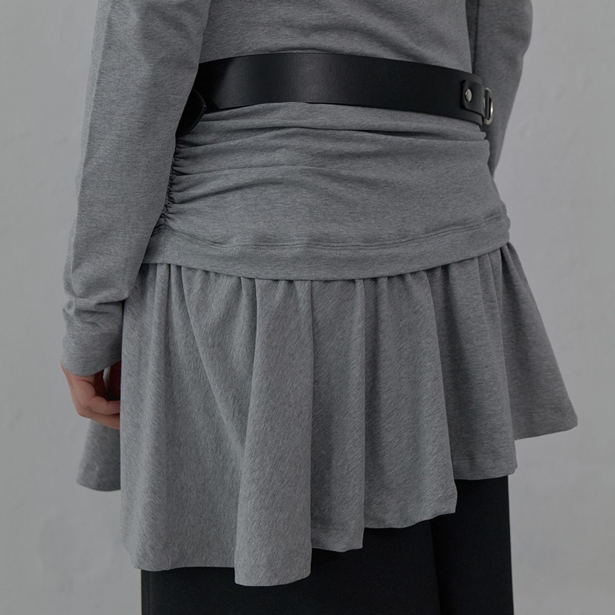 엘씨디씨티엠(LCDC™) HOODED JERSEY DRESS (MELANGE GREY)
