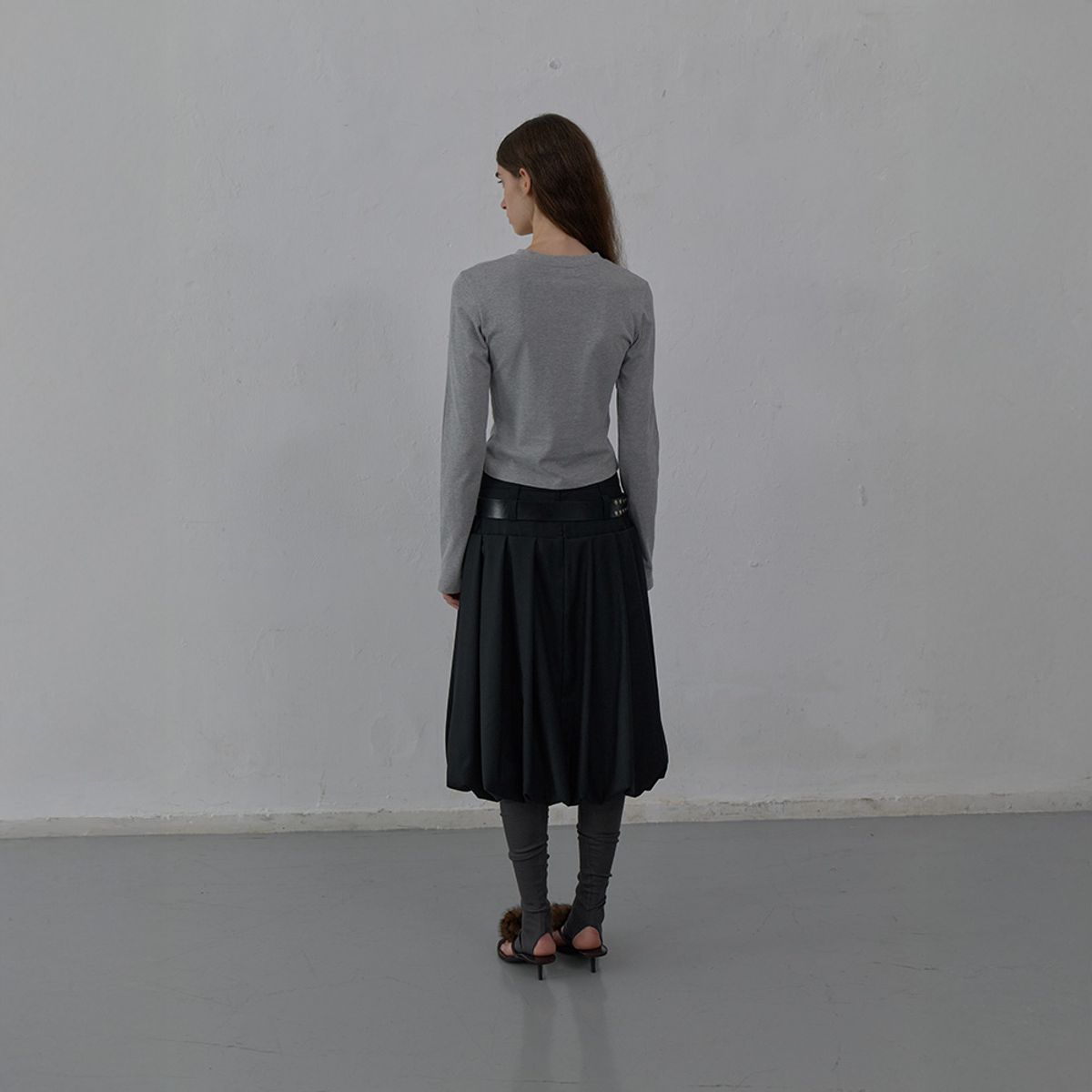 엘씨디씨티엠(LCDC™) PRINTED JERSEY TOP (MELANGE GREY)