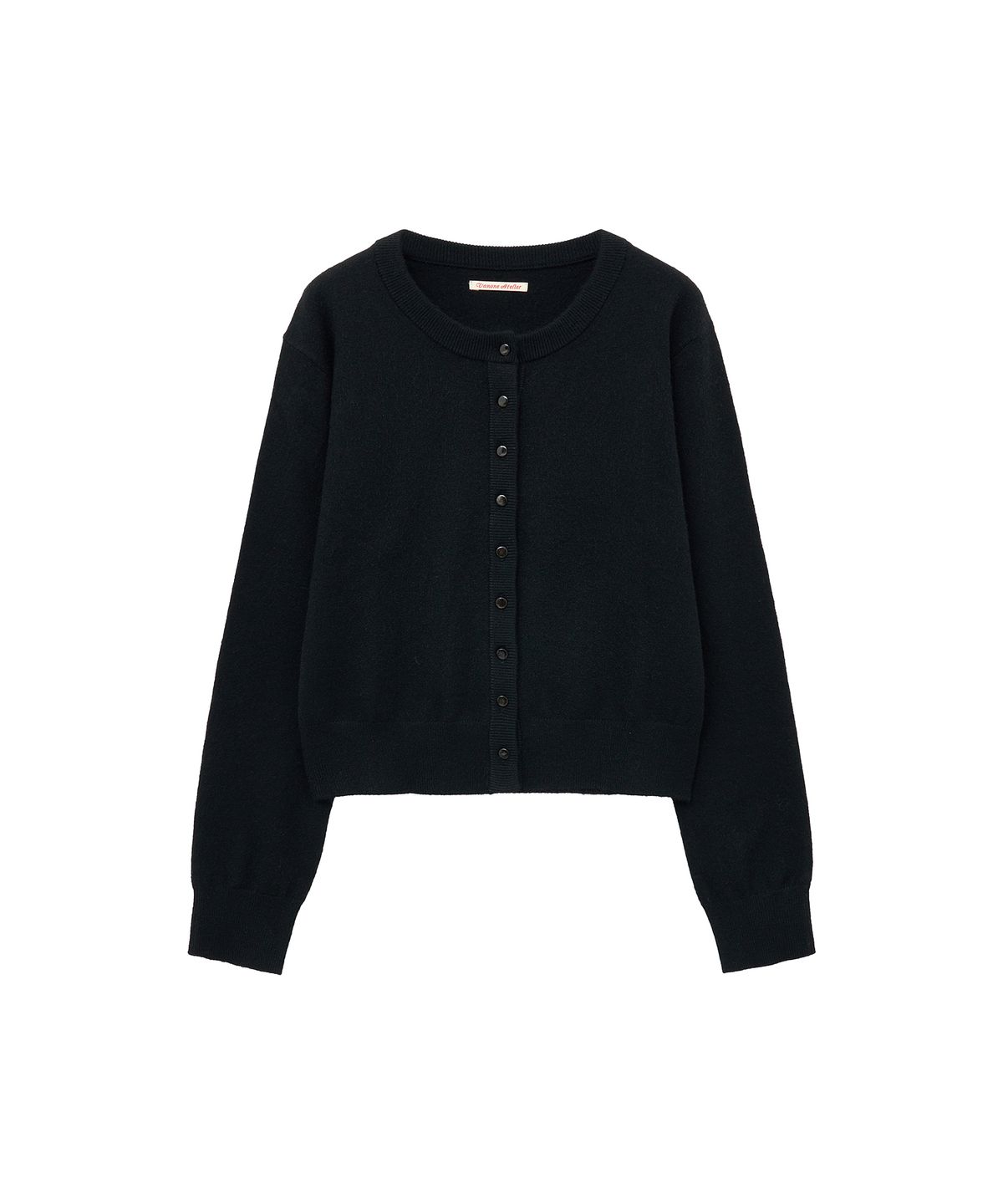 반원 아틀리에(VANONE ATELIER) KN4268 에센셜 라운드 카디건_Black
