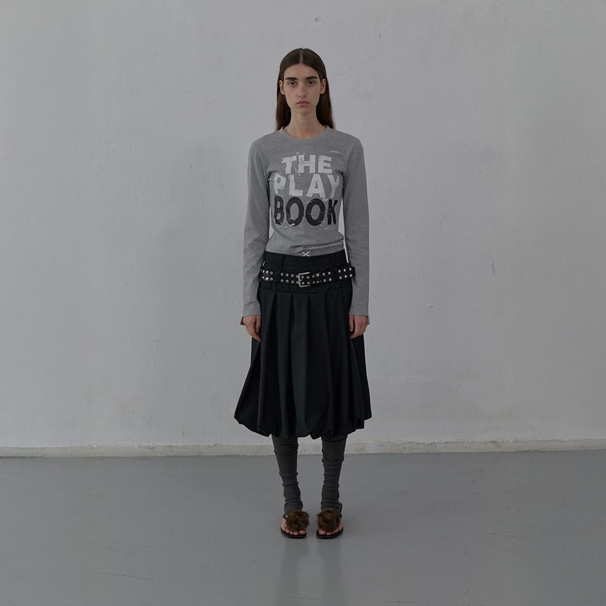 엘씨디씨티엠(LCDC™) TAILORED VOLUME SKIRT (BLACK)