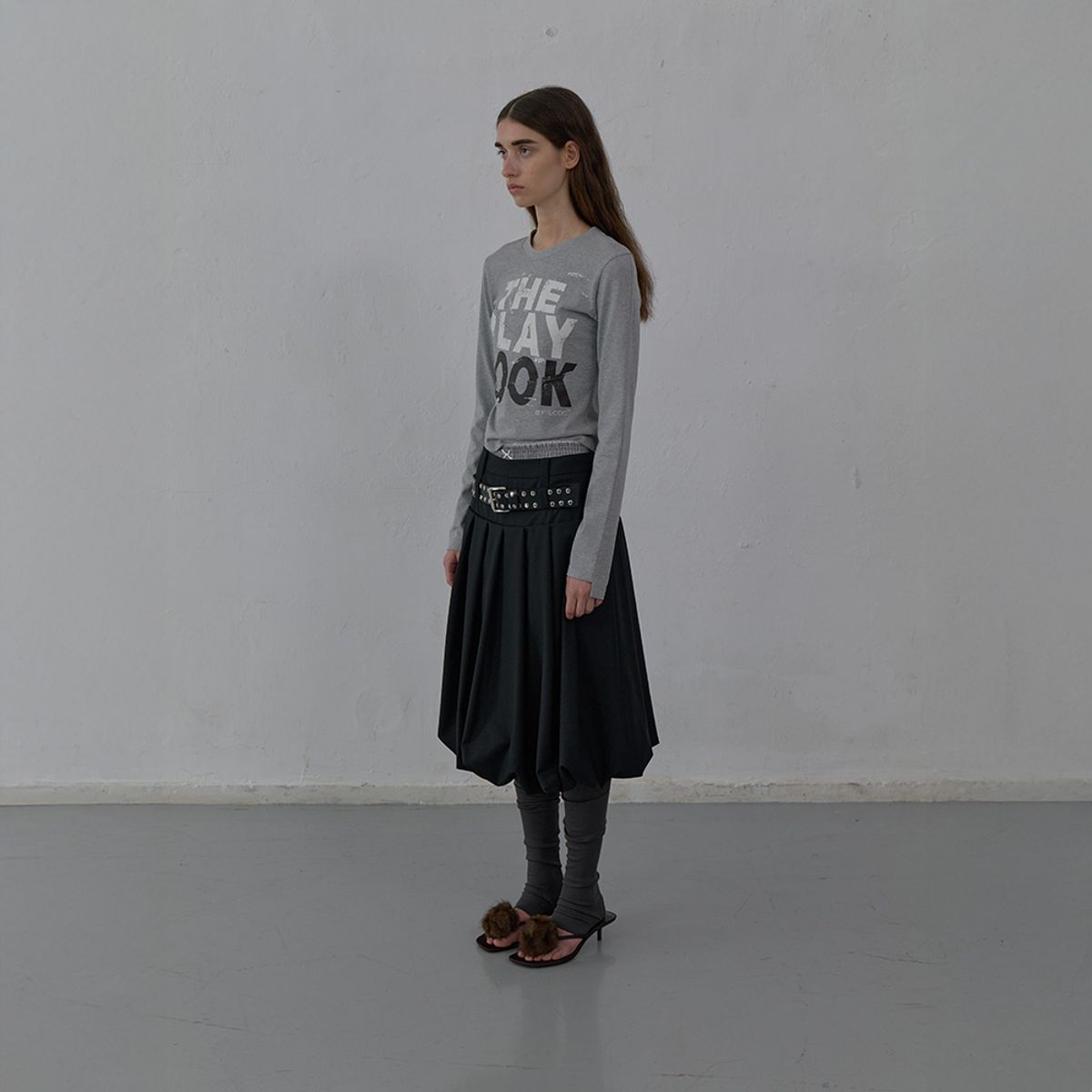 엘씨디씨티엠(LCDC™) TAILORED VOLUME SKIRT (BLACK)