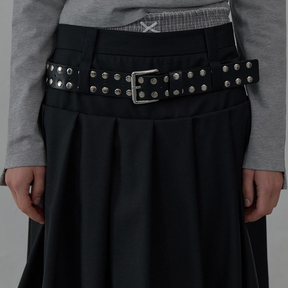 엘씨디씨티엠(LCDC™) TAILORED VOLUME SKIRT (BLACK)