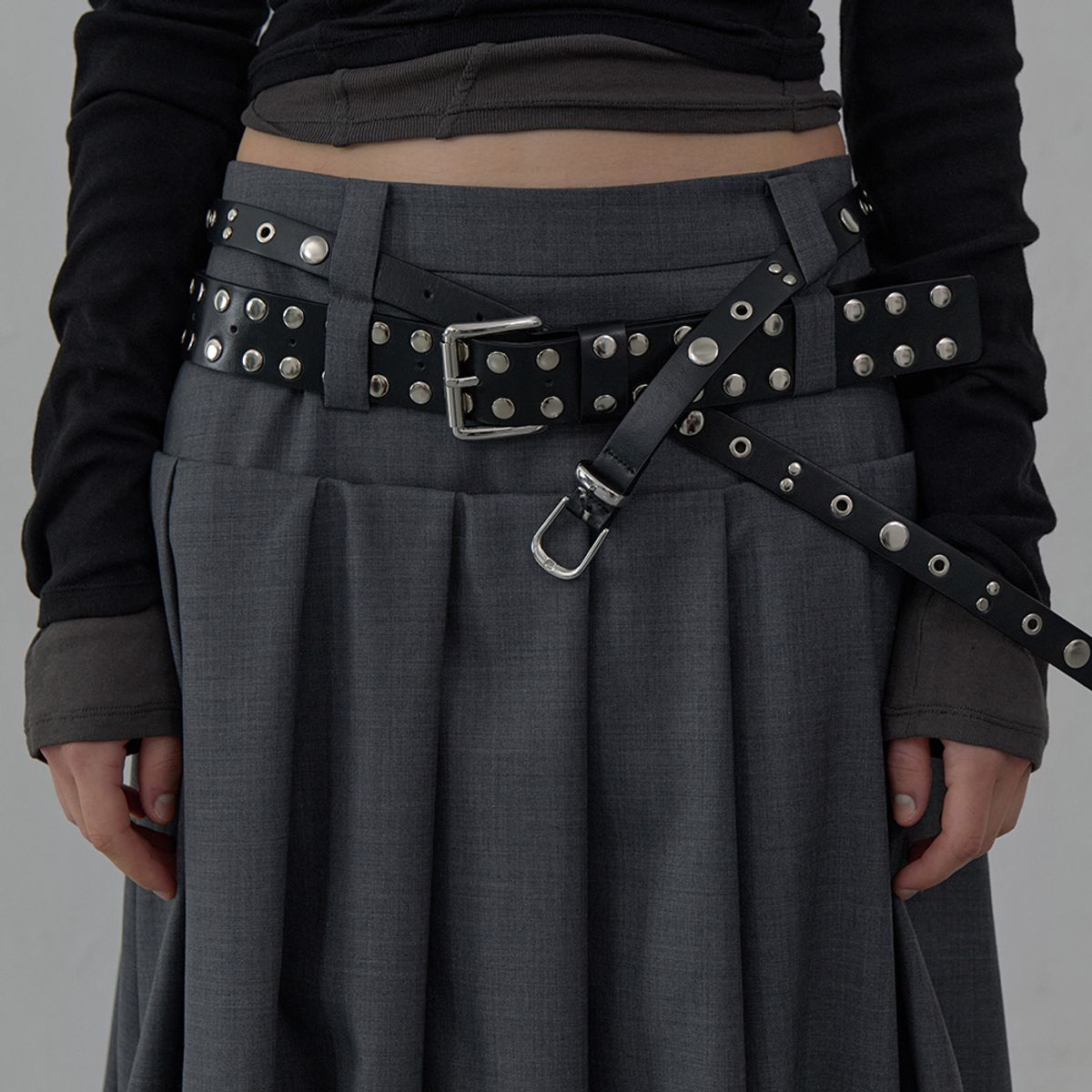 엘씨디씨티엠(LCDC™) TAILORED VOLUME SKIRT (MELANGE GREY)