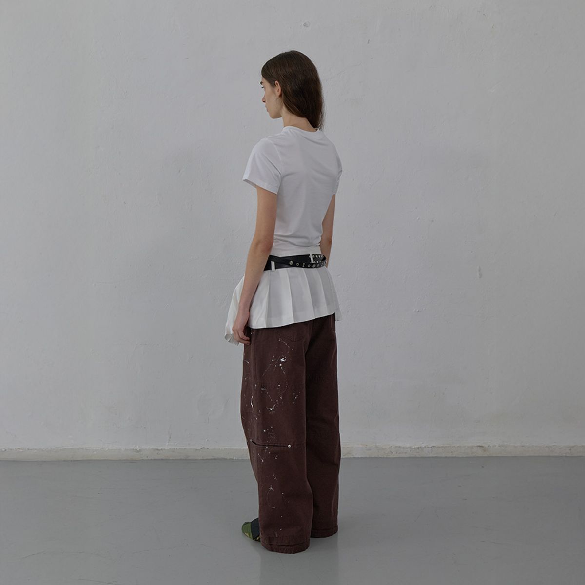 엘씨디씨티엠(LCDC™) PLEATS DETAIL LAYERED SKIRT (WHITE)