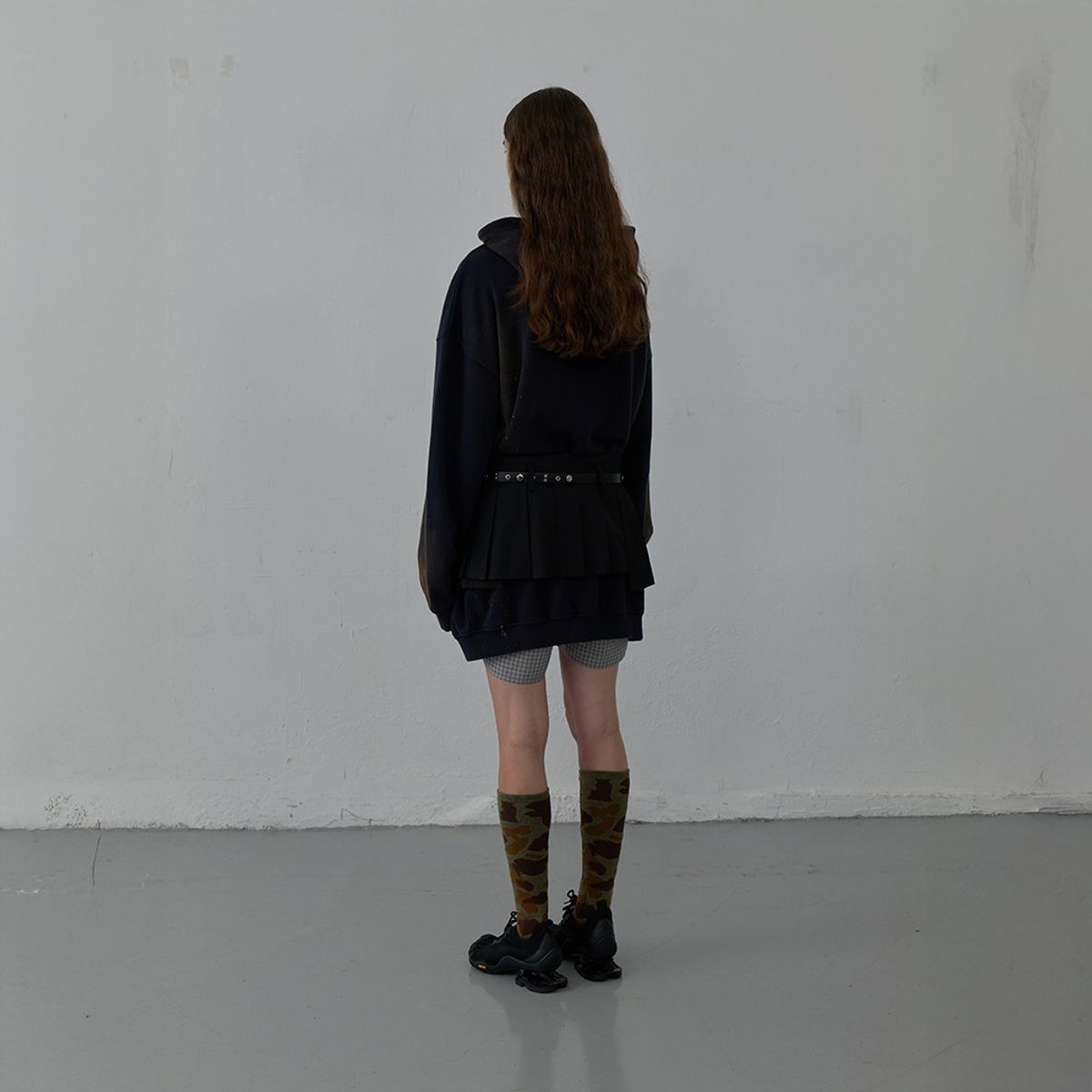 엘씨디씨티엠(LCDC™) PLEATS DETAIL LAYERED SKIRT (BLACK)