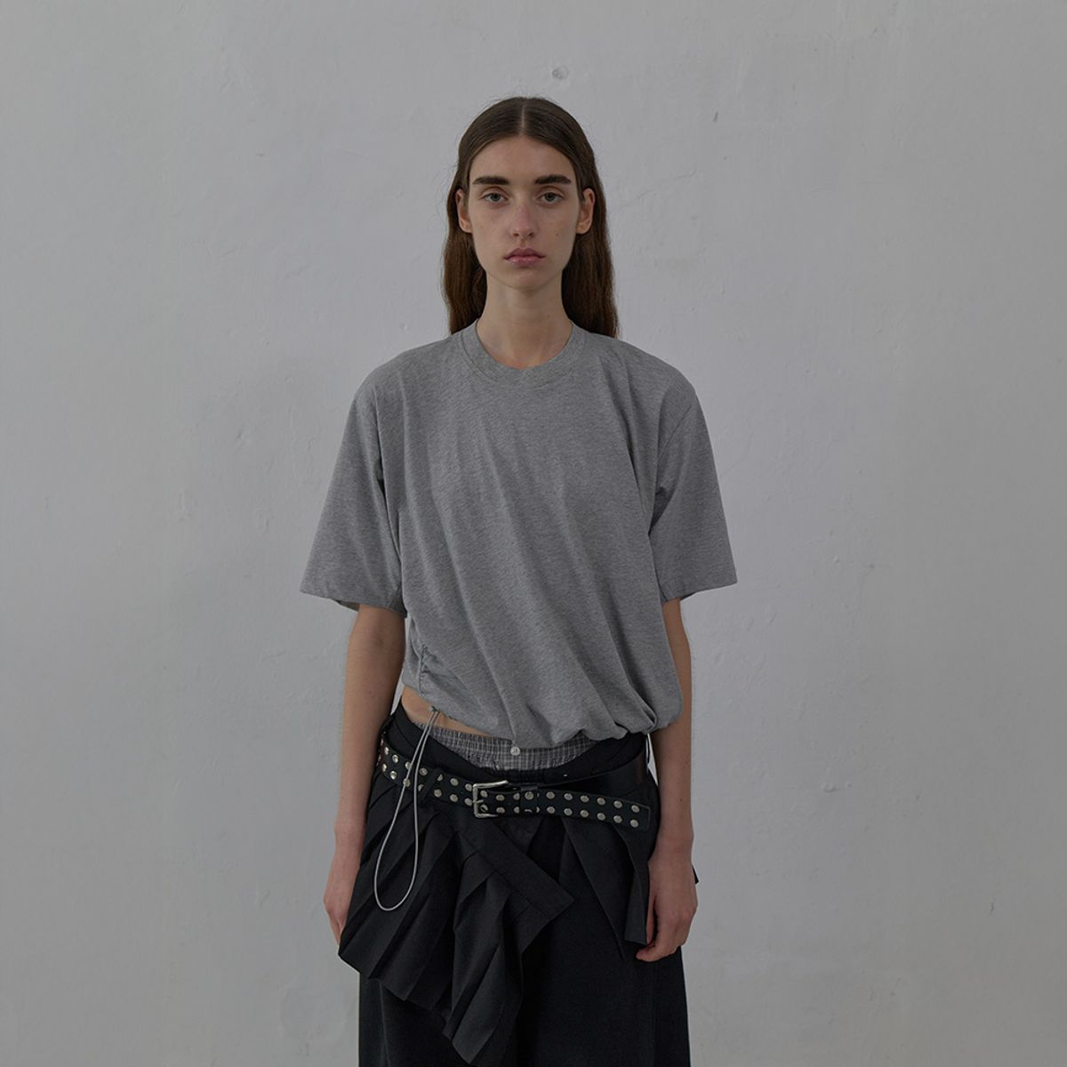 엘씨디씨티엠(LCDC™) PLEATS DETAIL LAYERED SKIRT (BLACK)