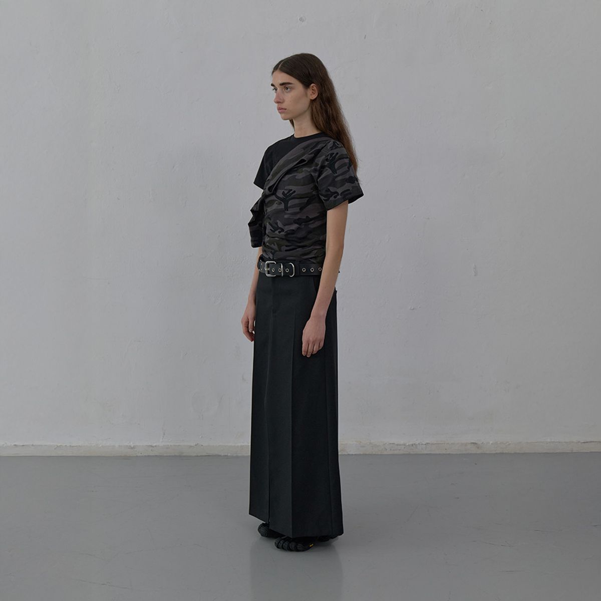 엘씨디씨티엠(LCDC™) TAILORED LONG SKIRT (BLACK)