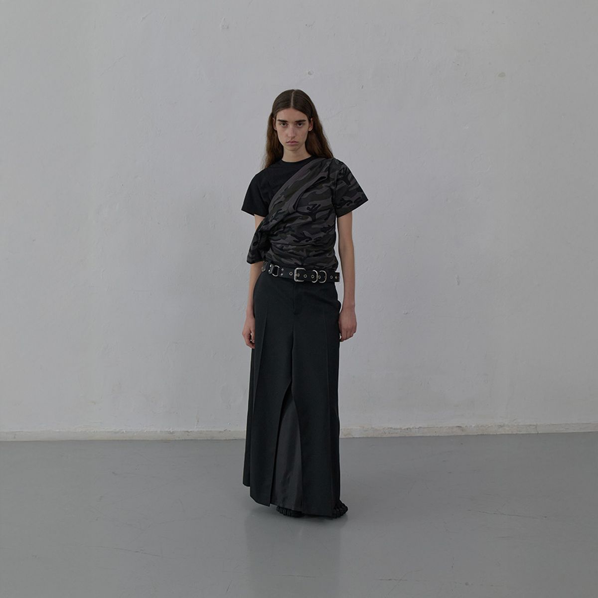엘씨디씨티엠(LCDC™) TAILORED LONG SKIRT (BLACK)