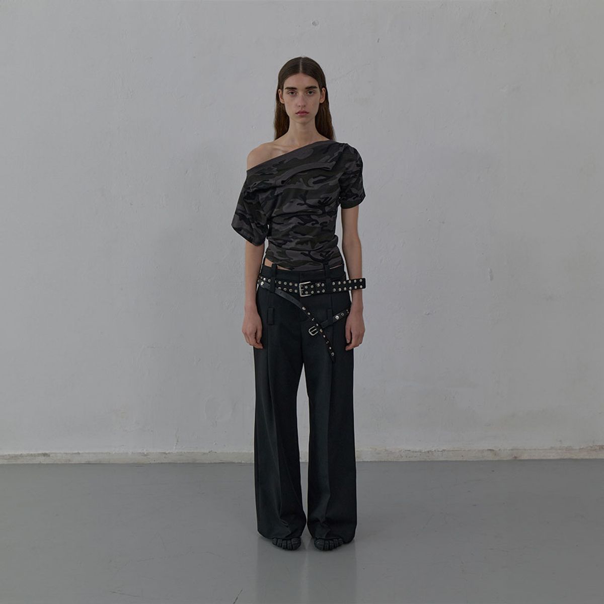 엘씨디씨티엠(LCDC™) BELTED TAILORED TROUSERS (BLACK)