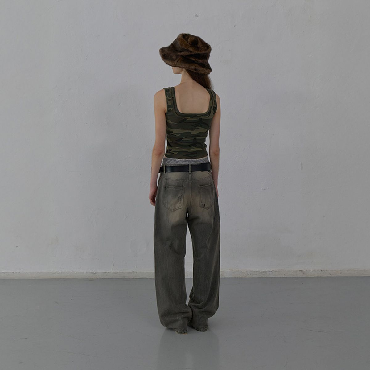 엘씨디씨티엠(LCDC™) PEACHED SEMI-WIDE DENIM (GREY)