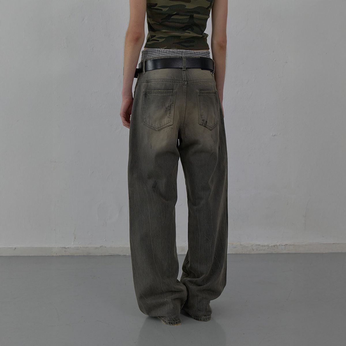 엘씨디씨티엠(LCDC™) PEACHED SEMI-WIDE DENIM (GREY)