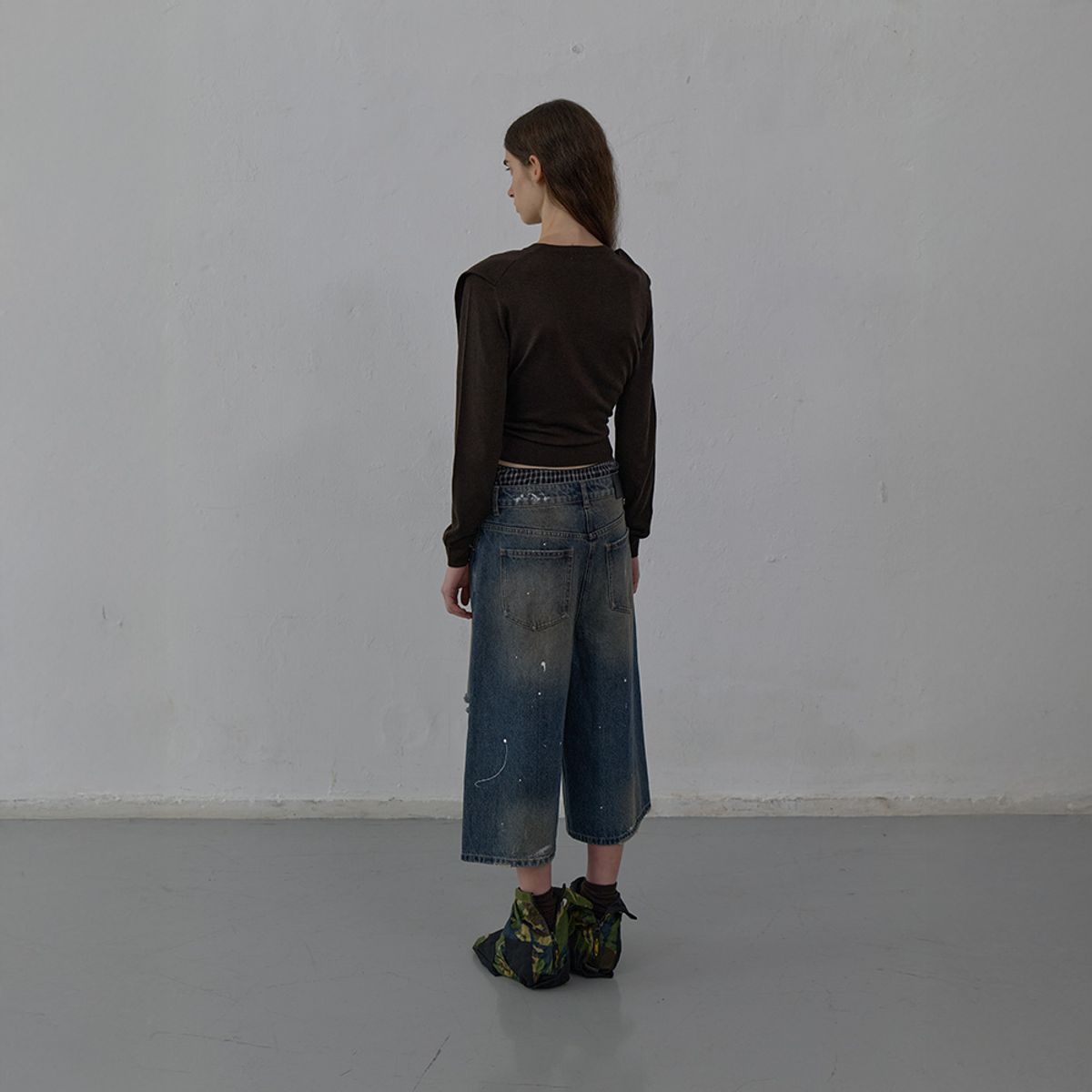 엘씨디씨티엠(LCDC™) WASHED BERMUDA DENIM PANTS (BLUE)