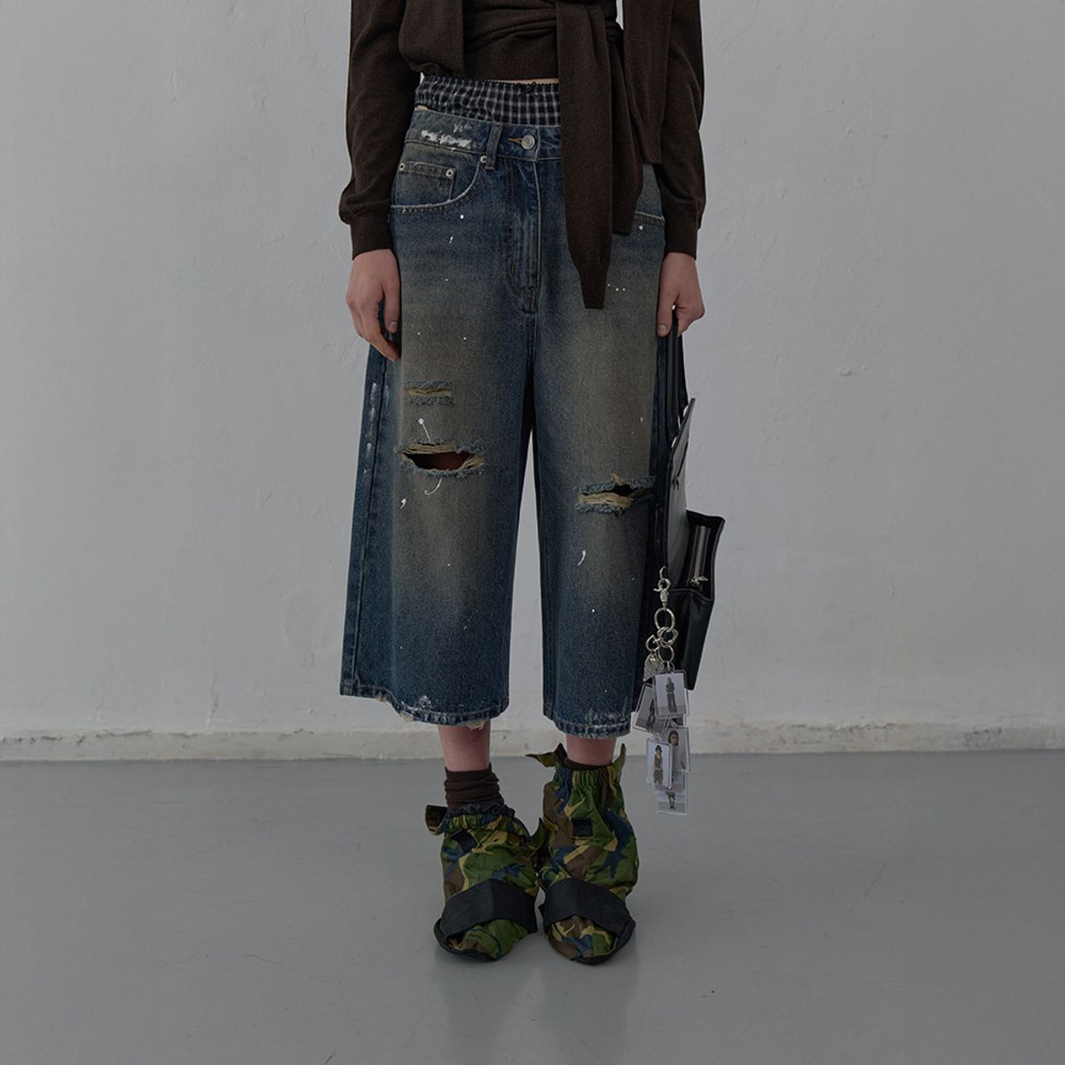 엘씨디씨티엠(LCDC™) WASHED BERMUDA DENIM PANTS (BLUE)