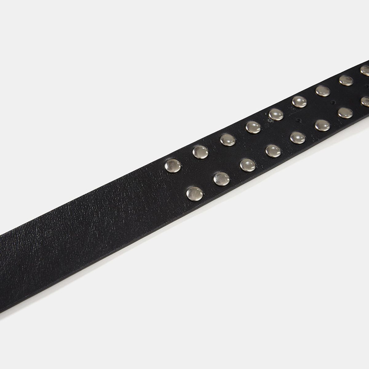 엘씨디씨티엠(LCDC™) DOUBLE STUDDED LEATHER BELT (BLACK)