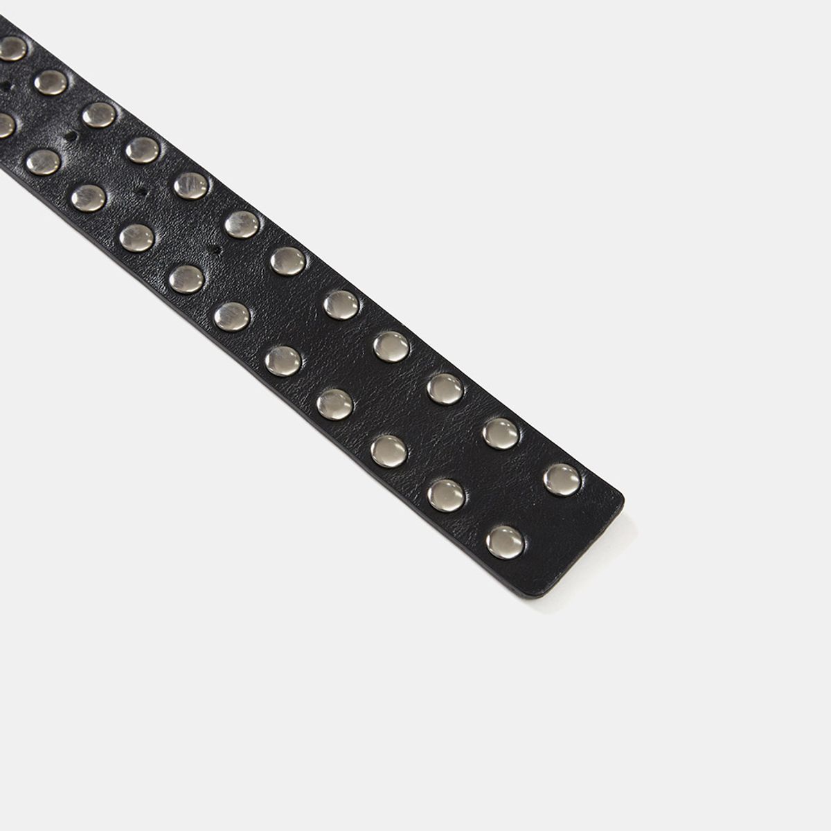 엘씨디씨티엠(LCDC™) DOUBLE STUDDED LEATHER BELT (BLACK)