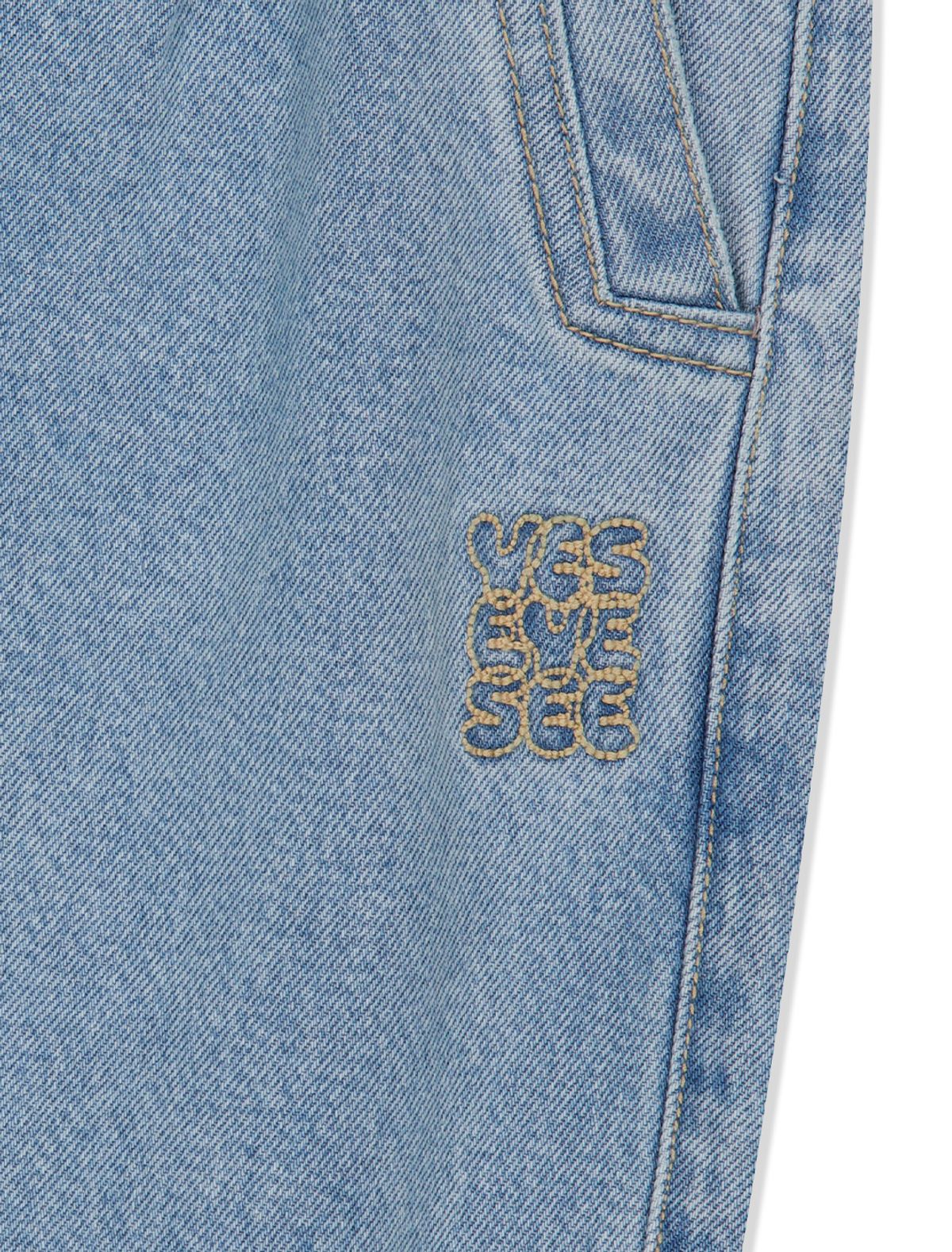 예스아이씨(YESEYESEE) Two Tucked Denim Pants Light Indigo