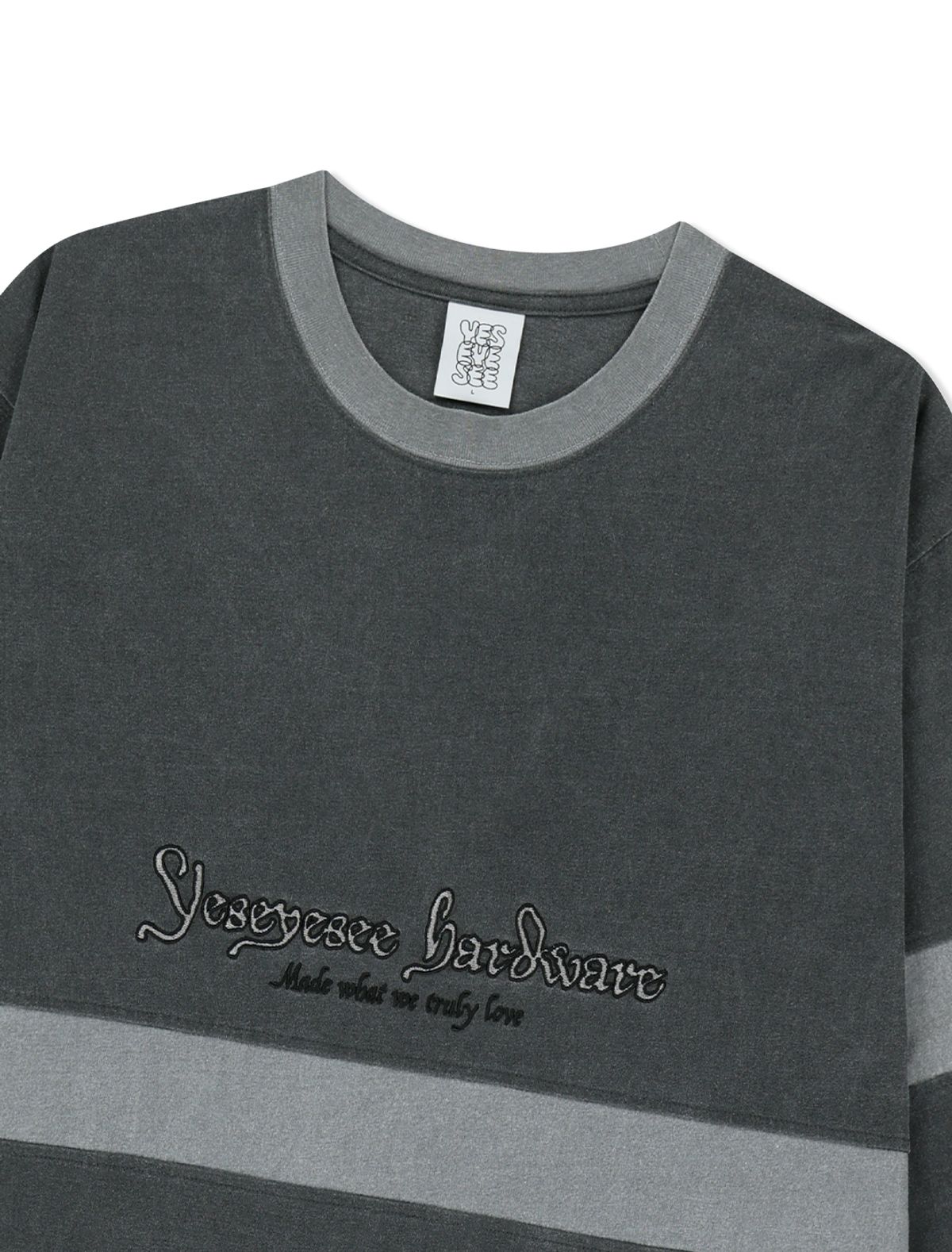 예스아이씨(YESEYESEE) Pigment Stripe L/S Charcoal