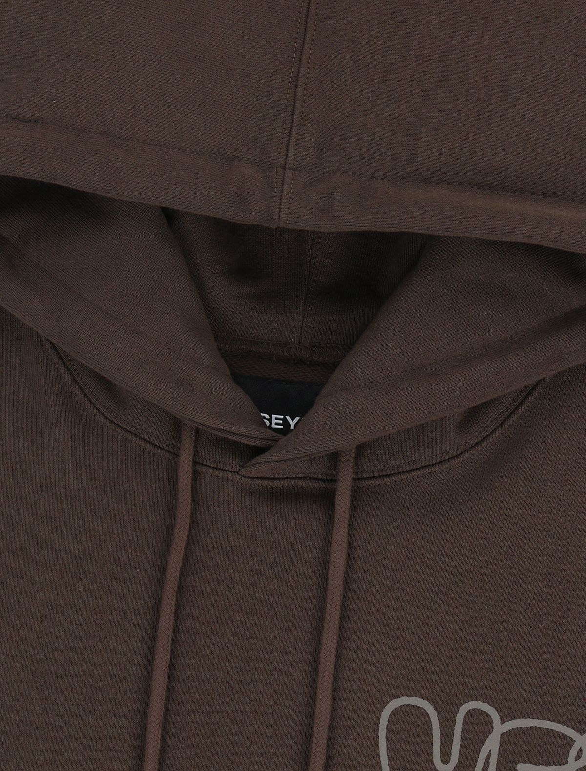예스아이씨(YESEYESEE) C-Logo Hoodie Dark Brown