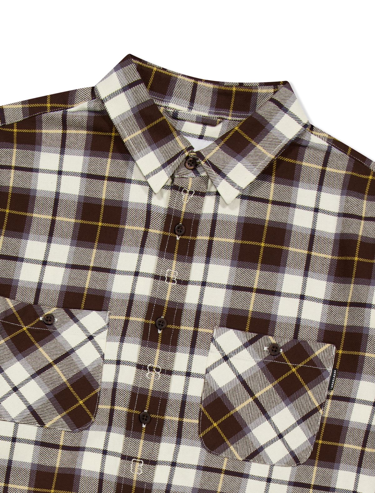예스아이씨(YESEYESEE) Plop Check Shirt Brown