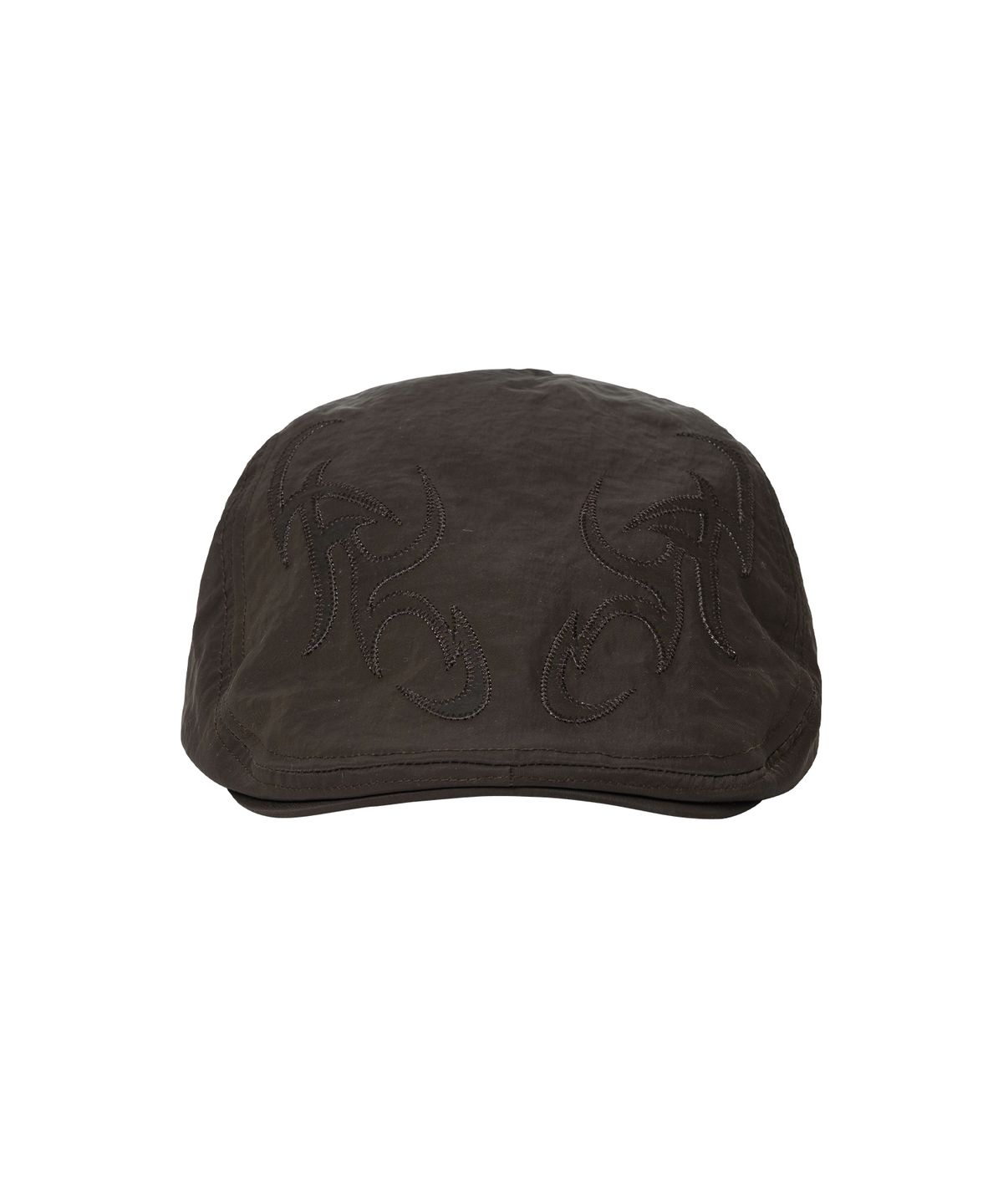 아조바이아조(AJOBYAJO) Tribal Logo Nylon Flat Cap [DARK BROWN]