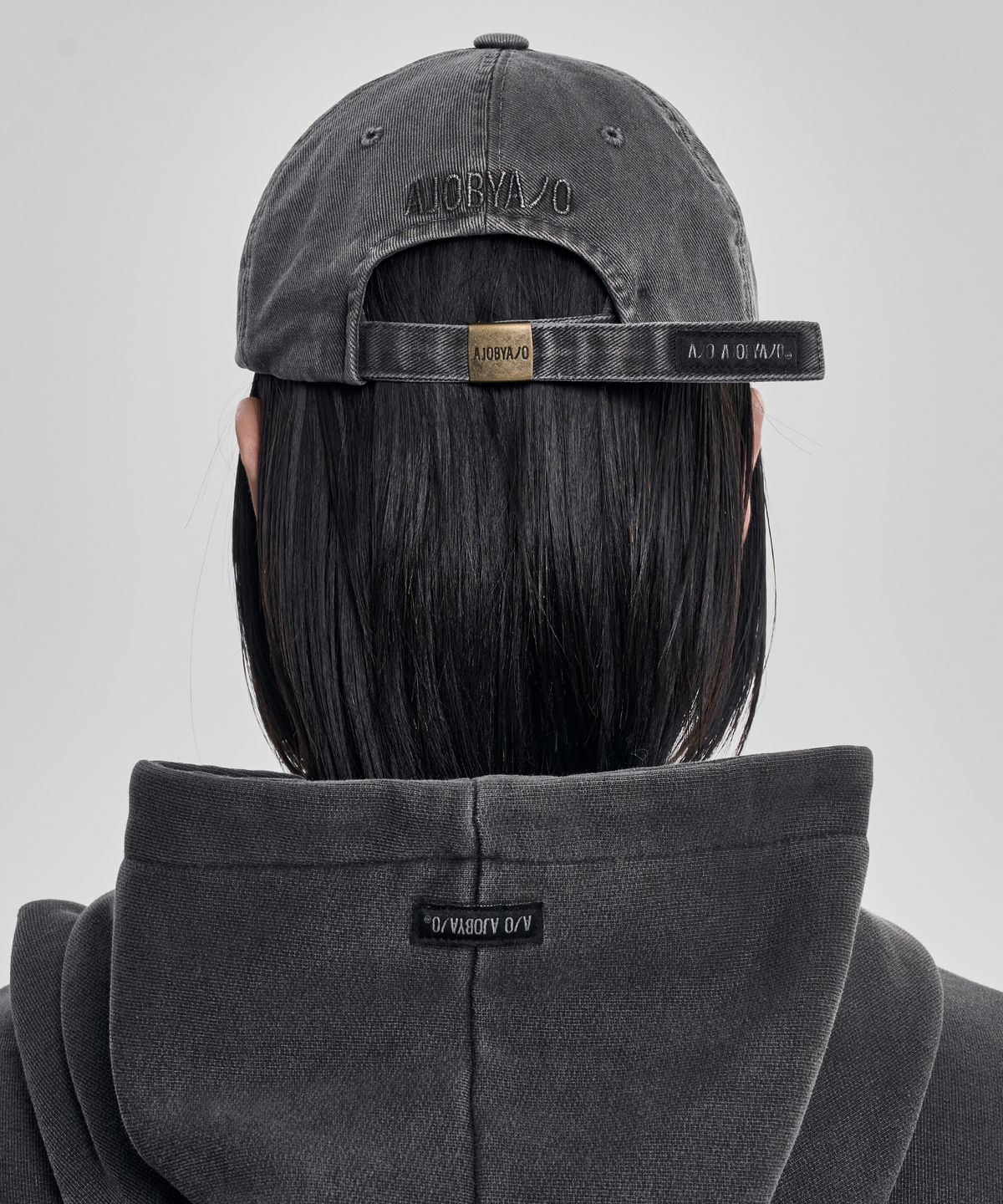 아조바이아조(AJOBYAJO) Wappen Washed Cap [CHARCOAL]