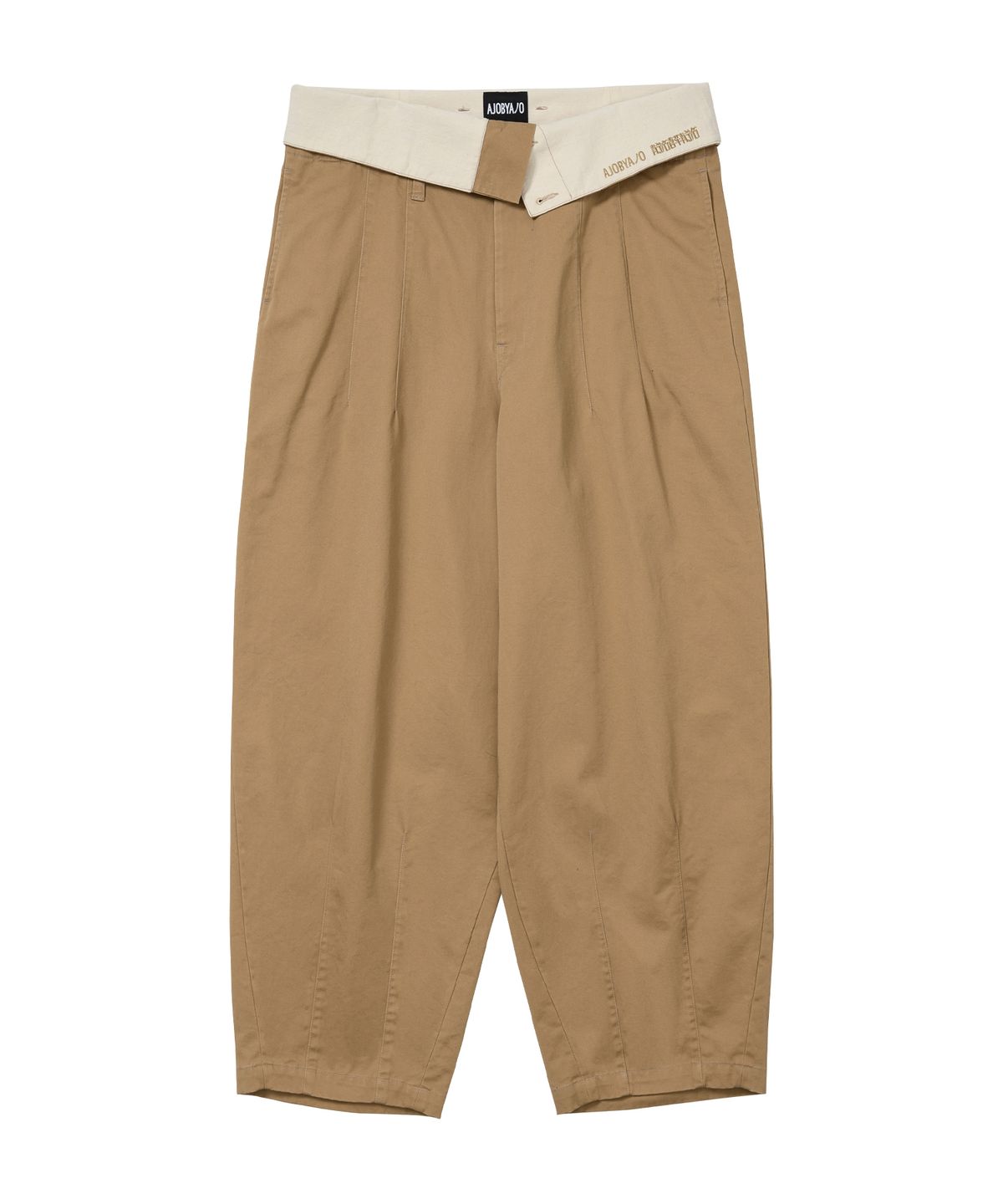 아조바이아조(AJOBYAJO) High Waist Oversized Pants [BEIGE]