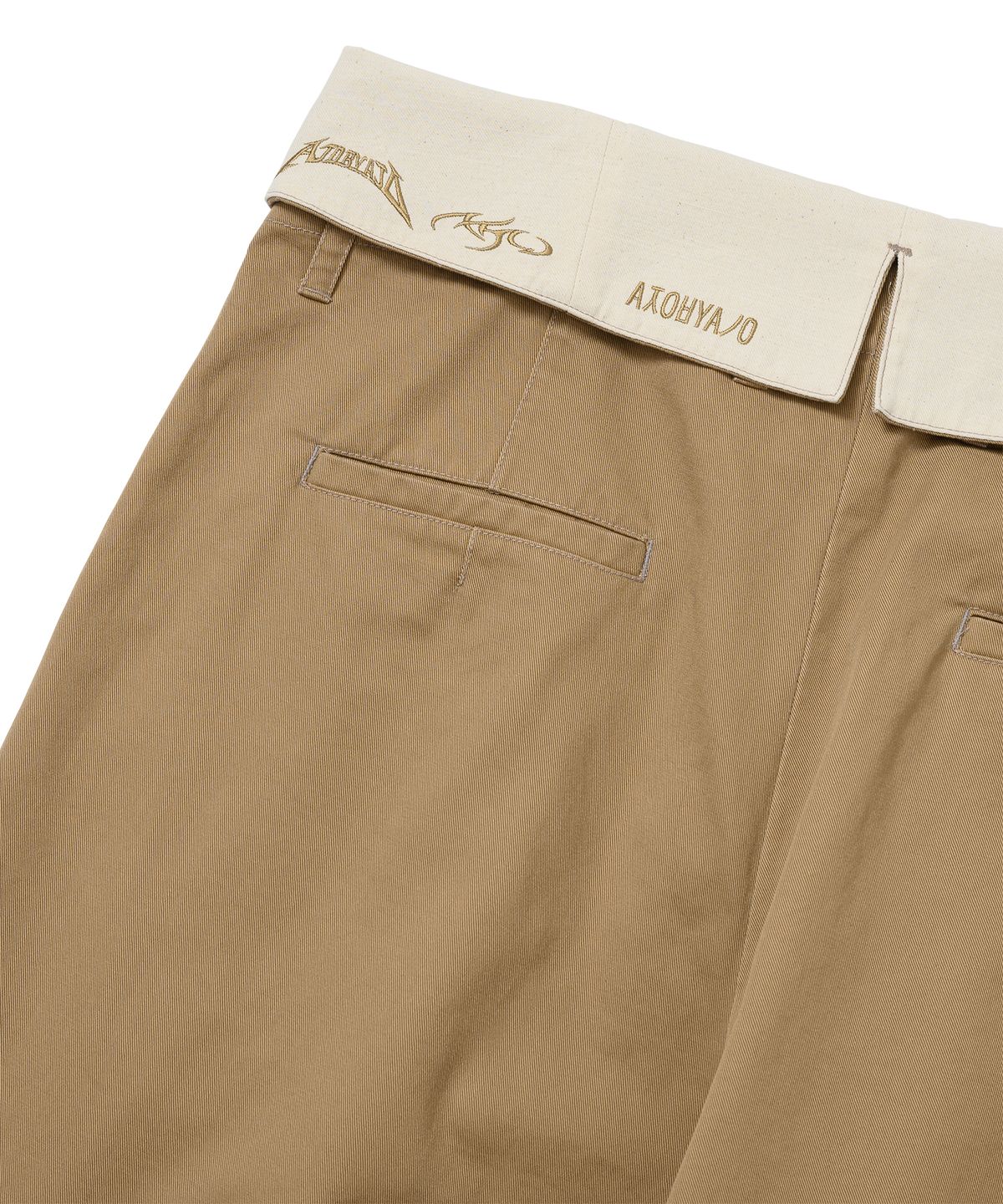 아조바이아조(AJOBYAJO) High Waist Oversized Pants [BEIGE]