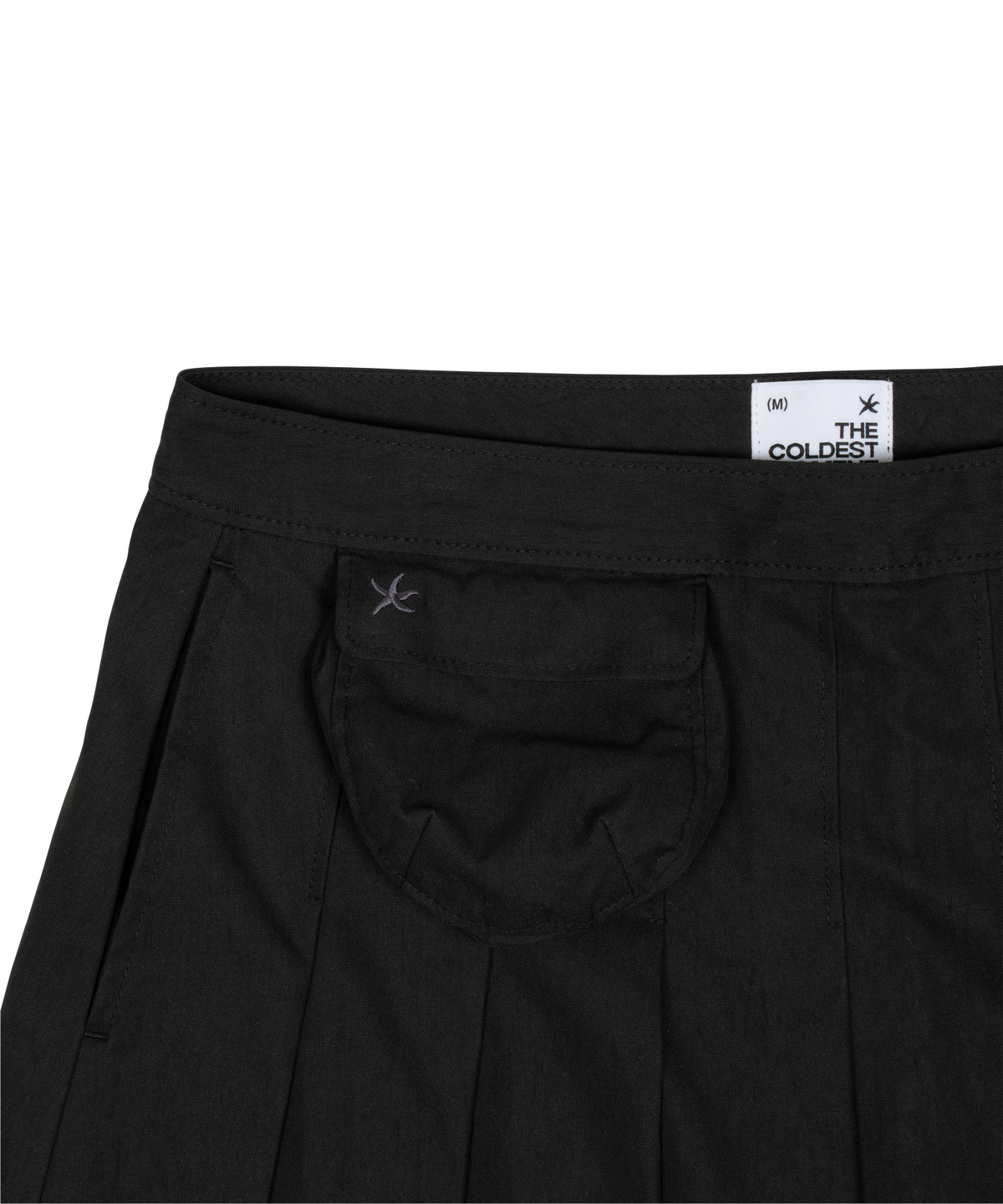 더콜디스트모먼트(THE COLDEST MOMENT) TCM skirt layered pants (black)