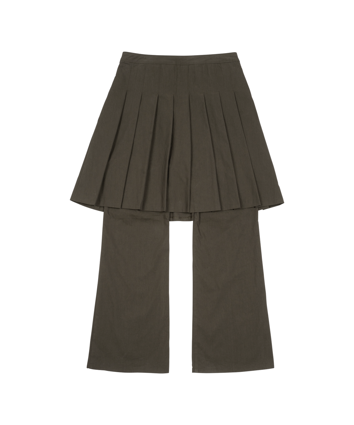 더콜디스트모먼트(THE COLDEST MOMENT) TCM skirt layered pants (brown)