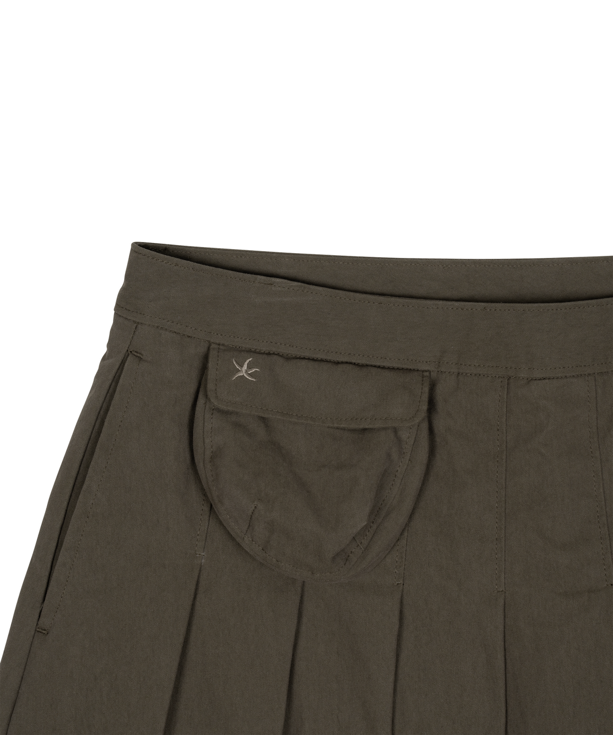 더콜디스트모먼트(THE COLDEST MOMENT) TCM skirt layered pants (brown)